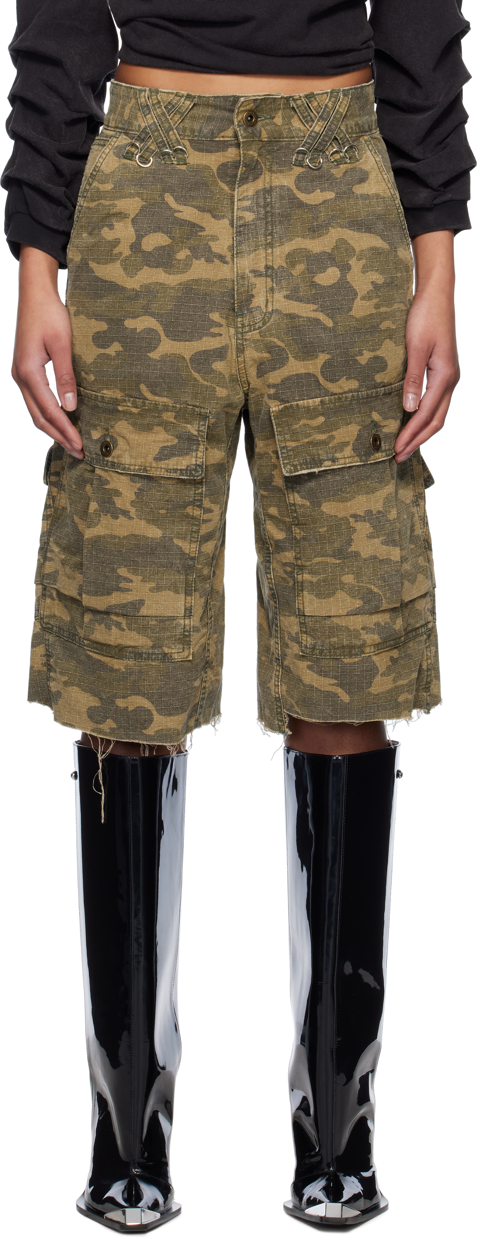 Green Camo Vintage Shorts