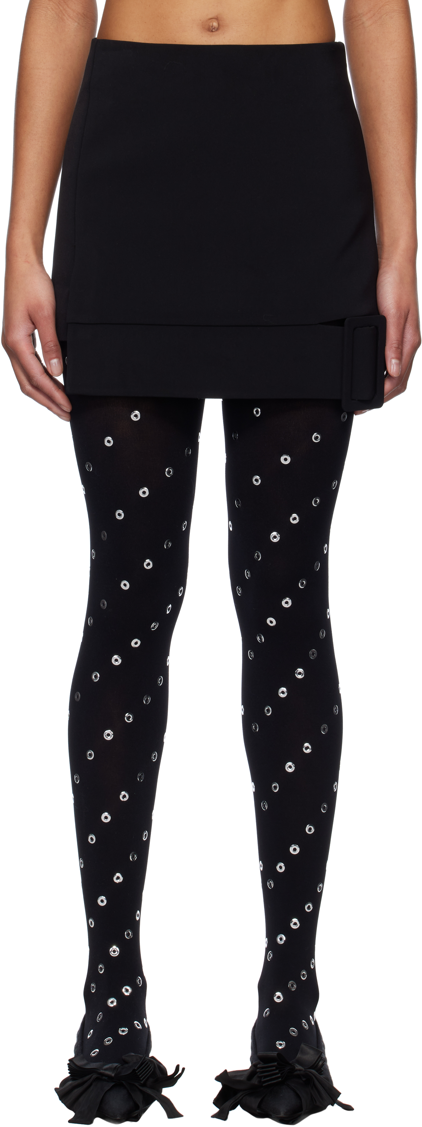 【関税込み】We11done ベージュ フレイド ミニスカート we11done-black-padded-