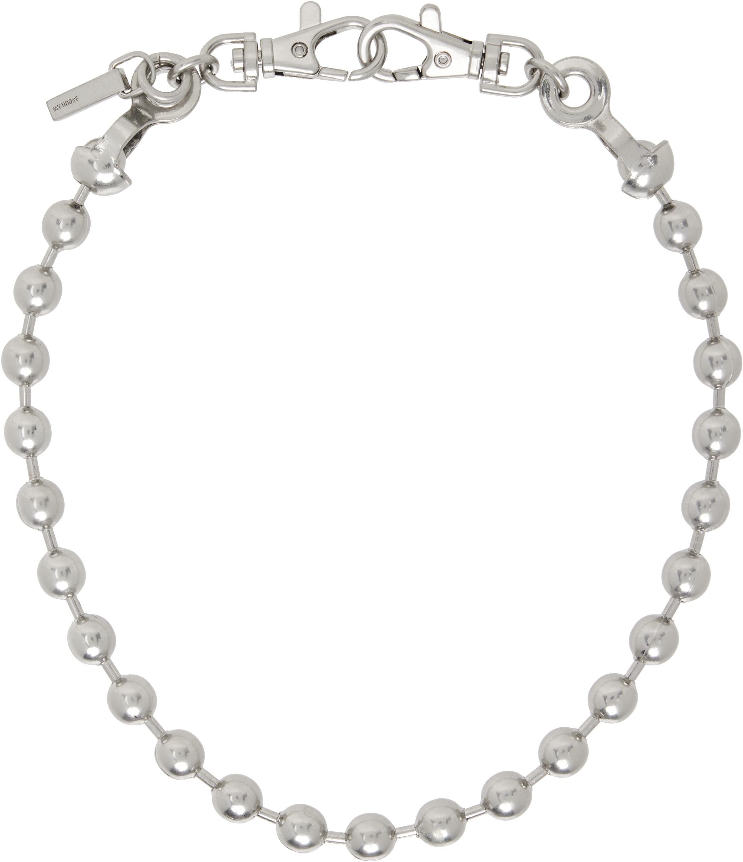 【WE11DONE】 Ball Chain Necklace Silver Silver Ball Necklace by We11done on Sale