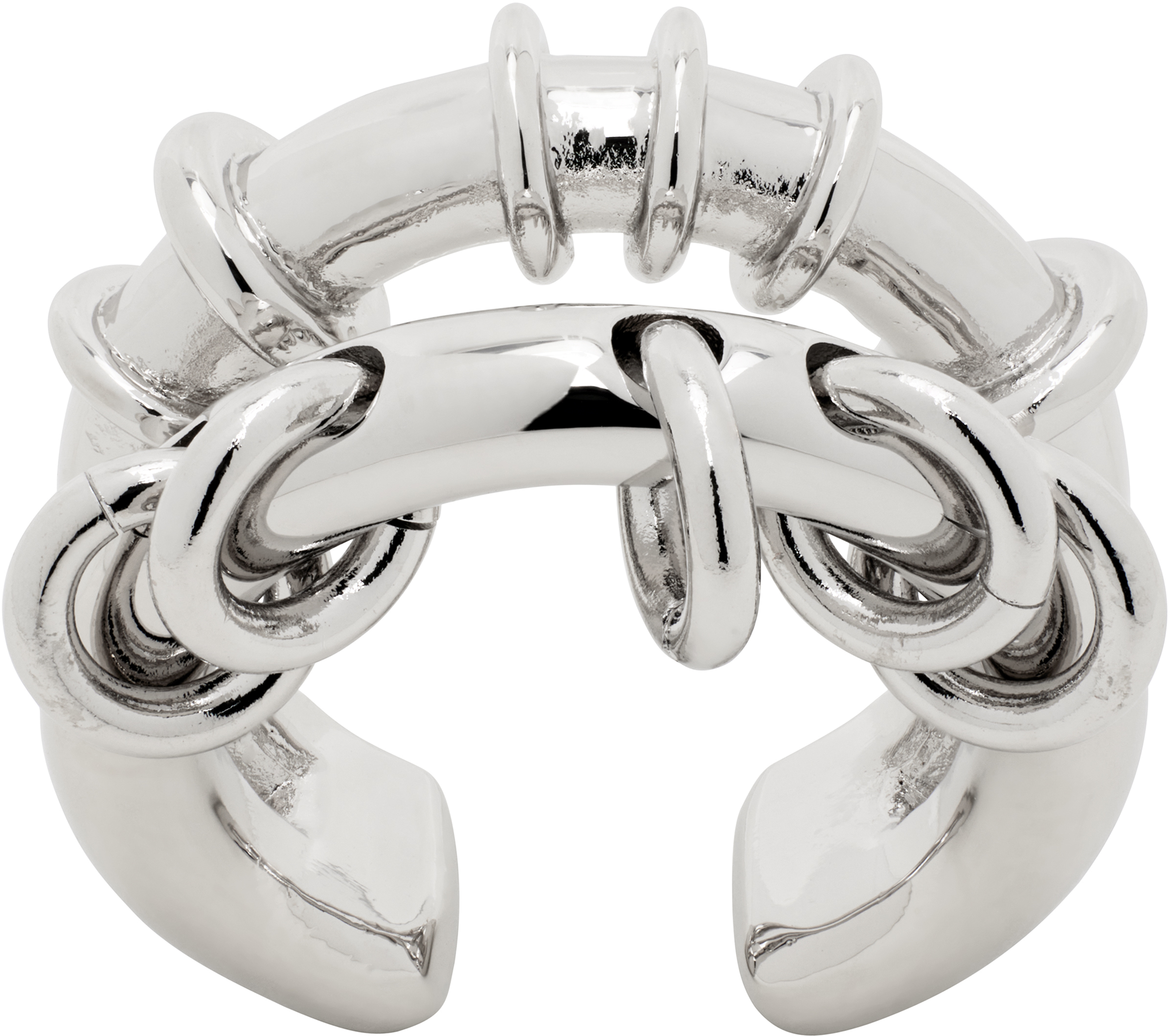 【関税込み】We11done シルバー Double Hoop リング Silver Double Hoop Ring by We11done on Sale
