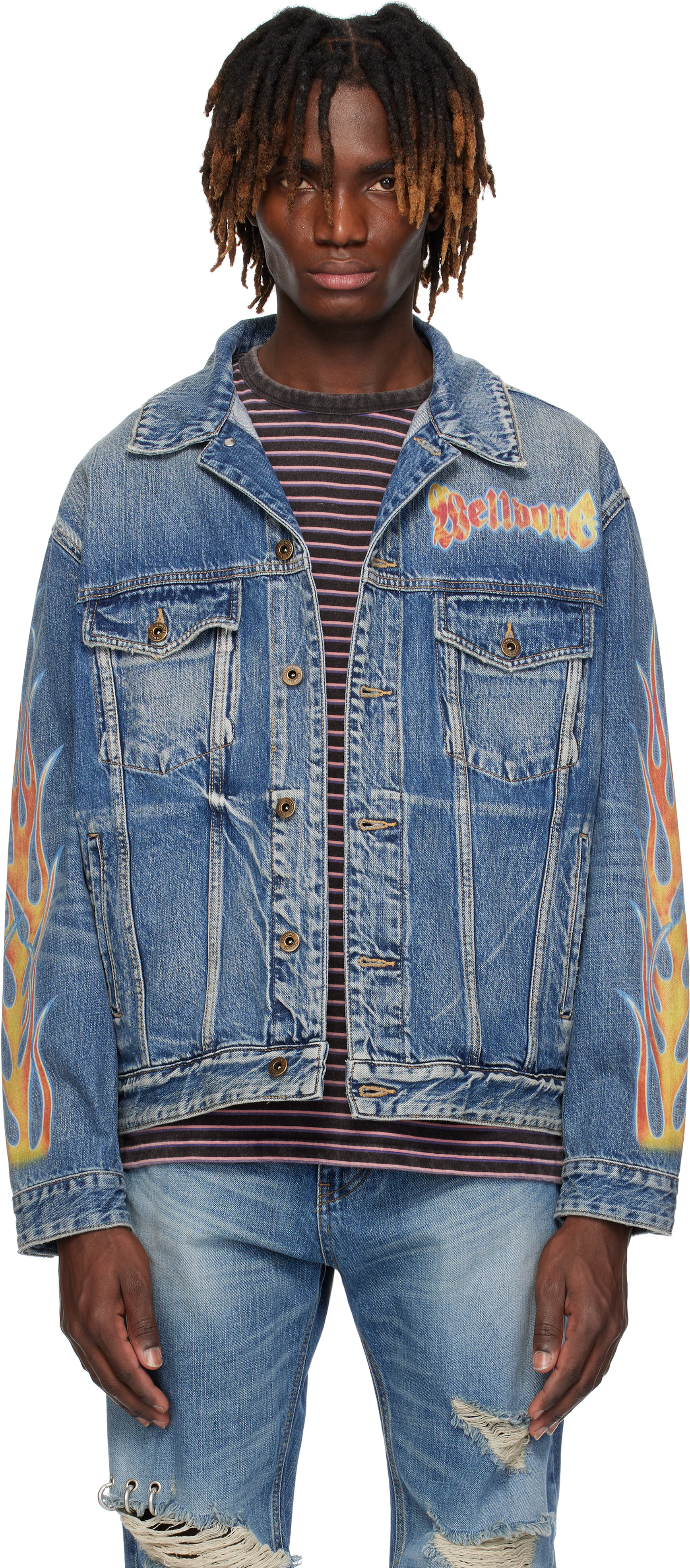 Blue Blaze Logo Denim Jacket