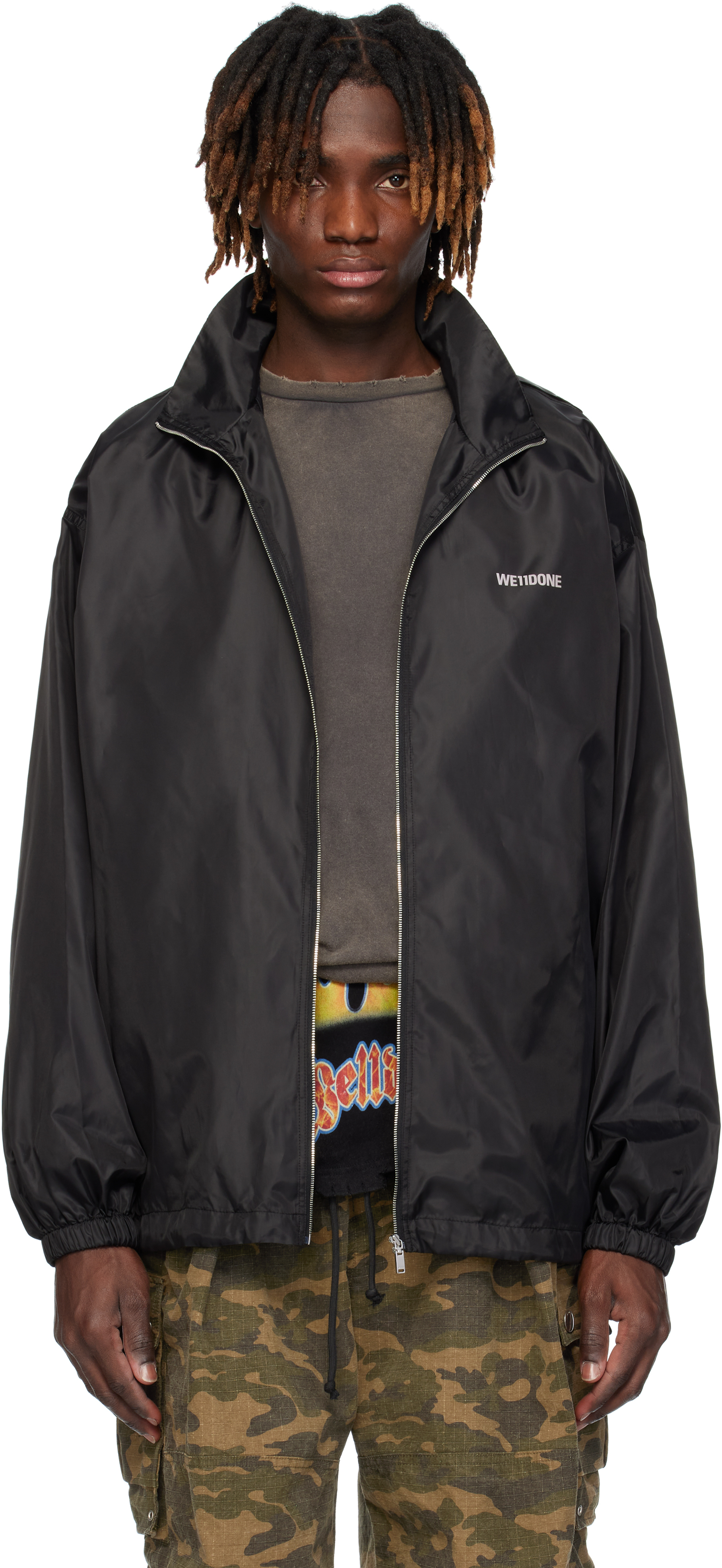 Black Windbreaker Jacket