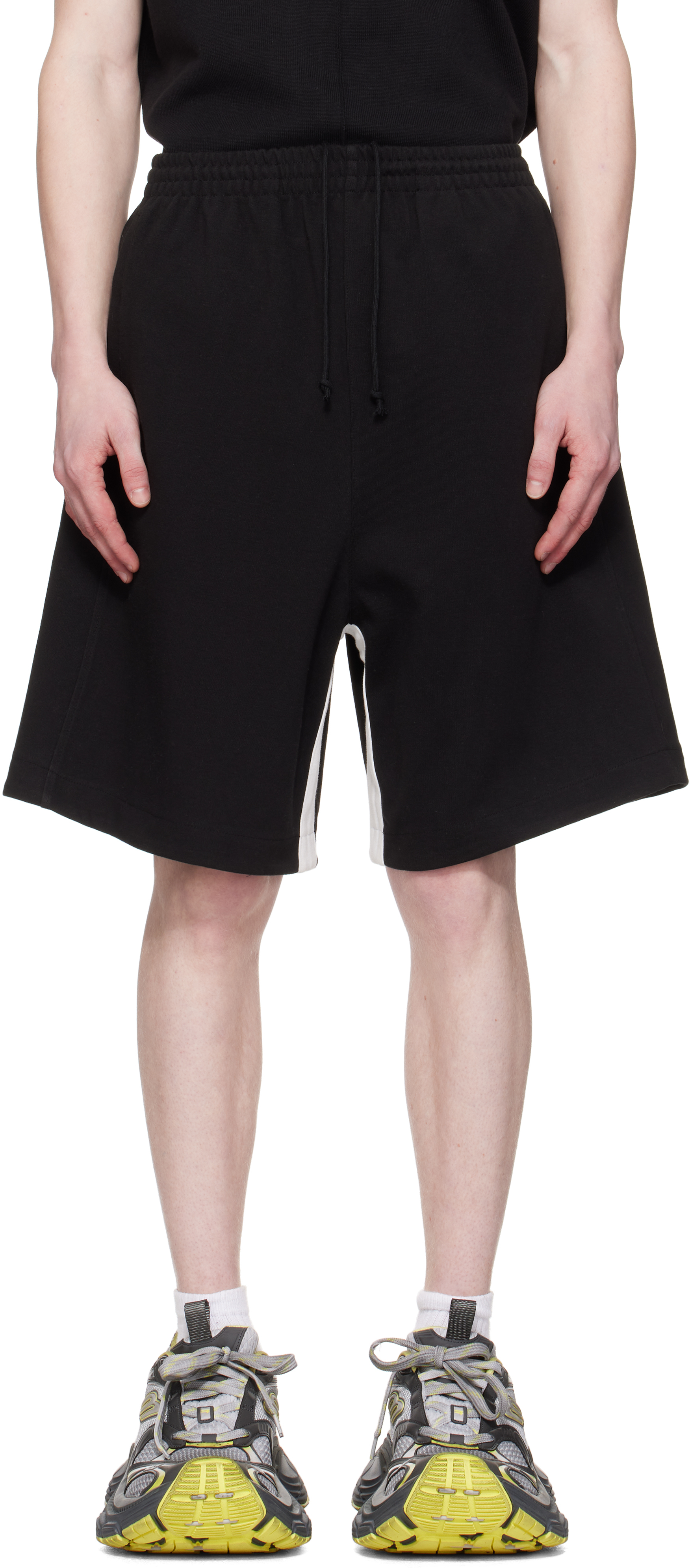 Black Contrast Track Shorts