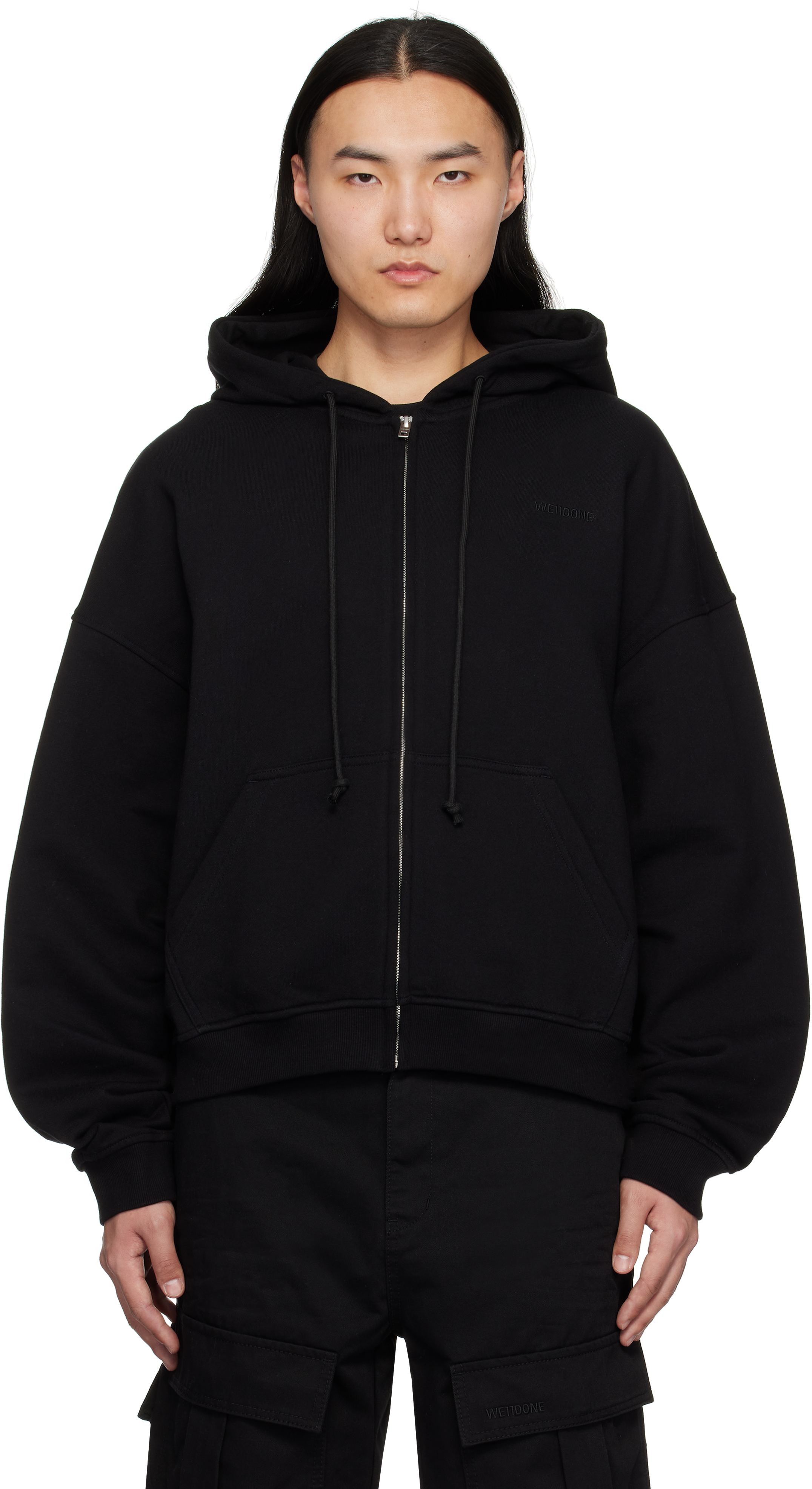 Black Twin All Around Zip-Up Hoodie