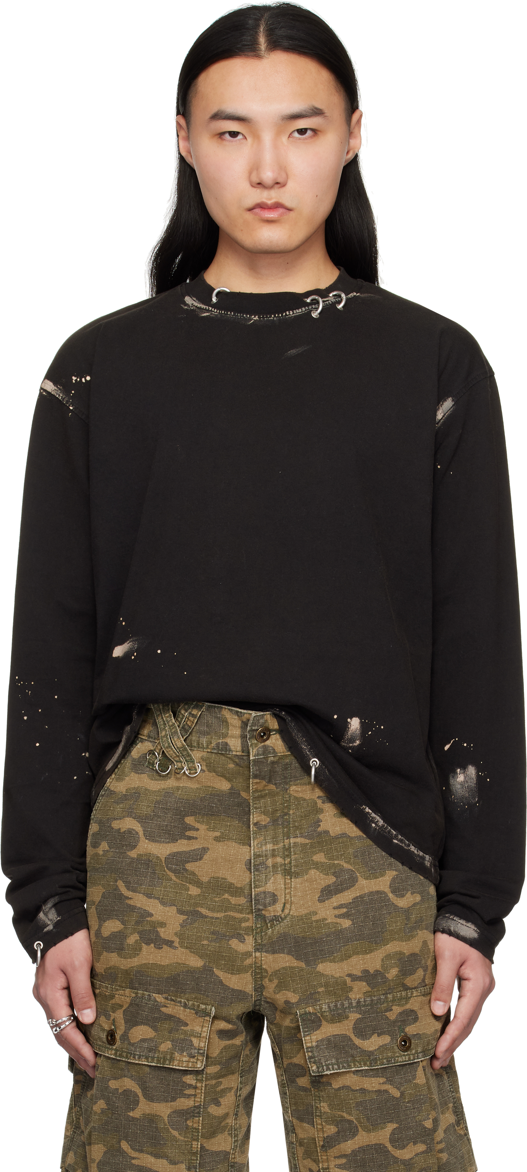 Black Pierced T-shirt