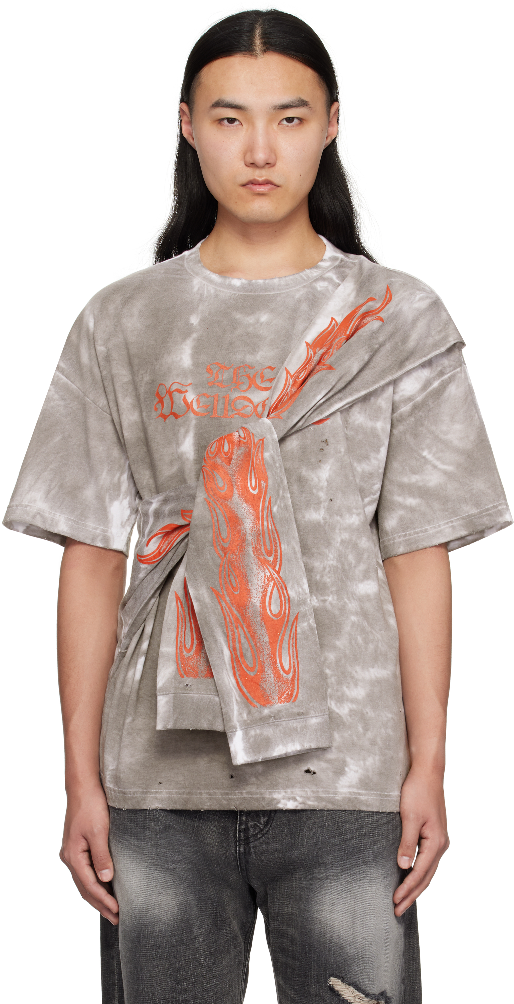 Gray Muddy 4 Sleeves T-shirt