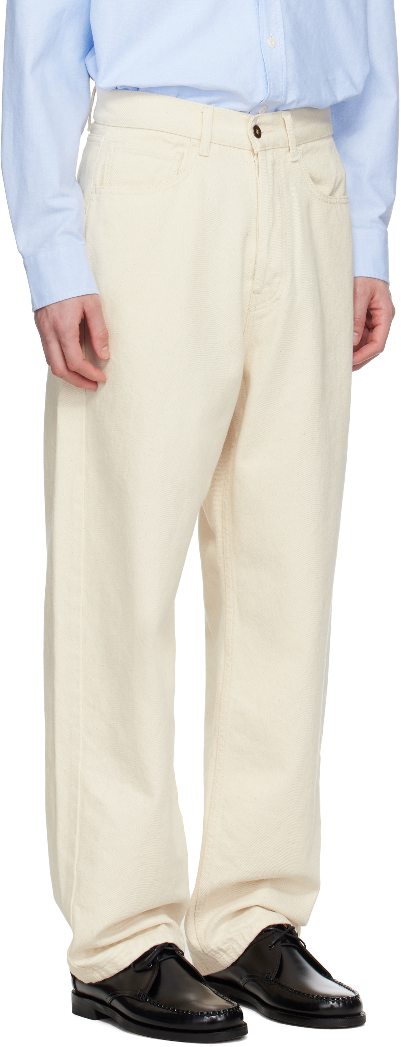 MERZ B SCHWANEN OFF-WHITE PANTS07 TROUSERS