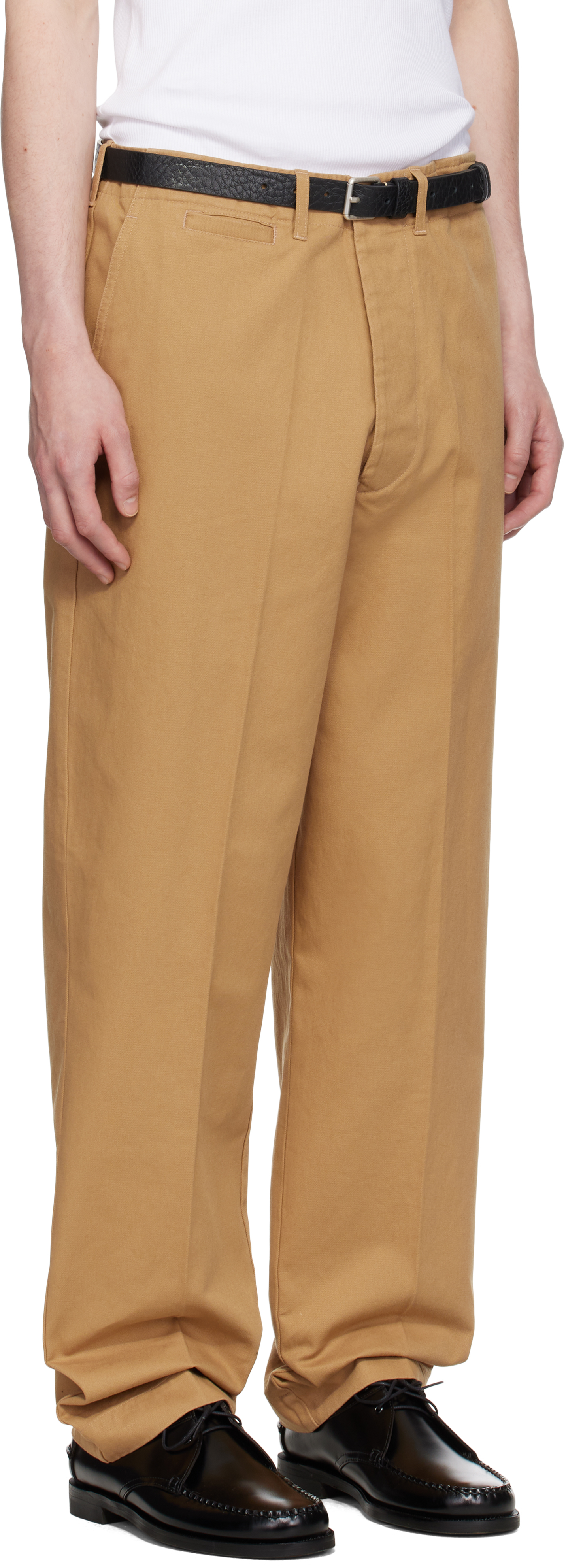 MERZ B SCHWANEN TAN CHINO01 TROUSERS