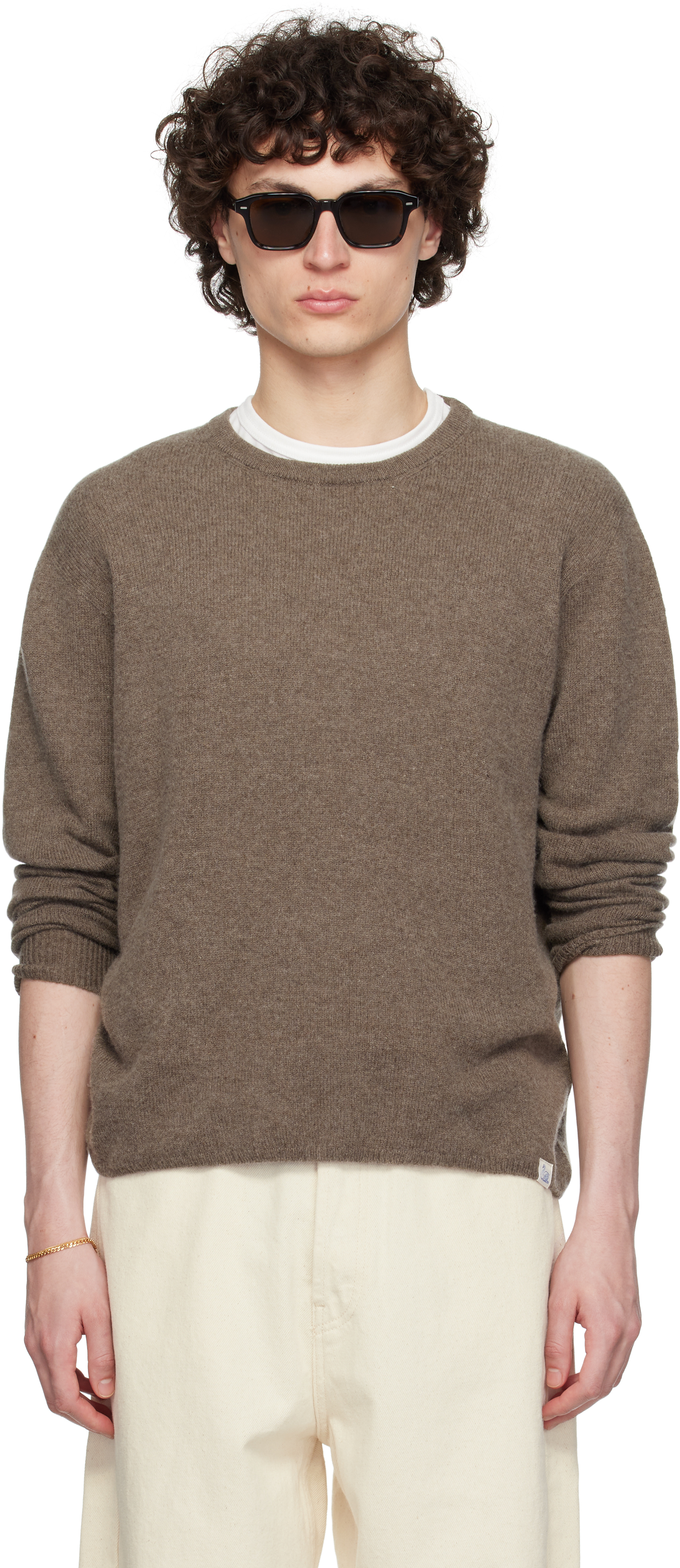 MERZ B SCHWANEN TAUPE SKCN02 KNITTED LONGSLEEVE SWEATER