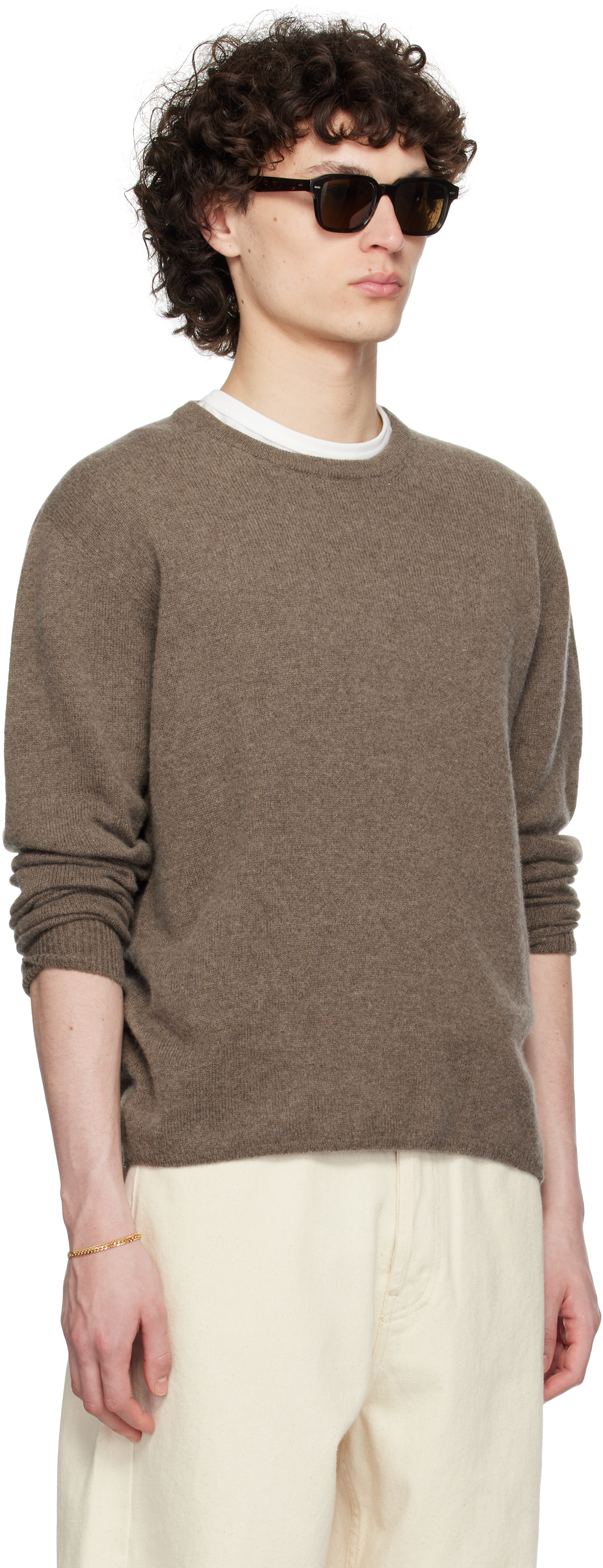 MERZ B SCHWANEN TAUPE SKCN02 KNITTED LONGSLEEVE SWEATER