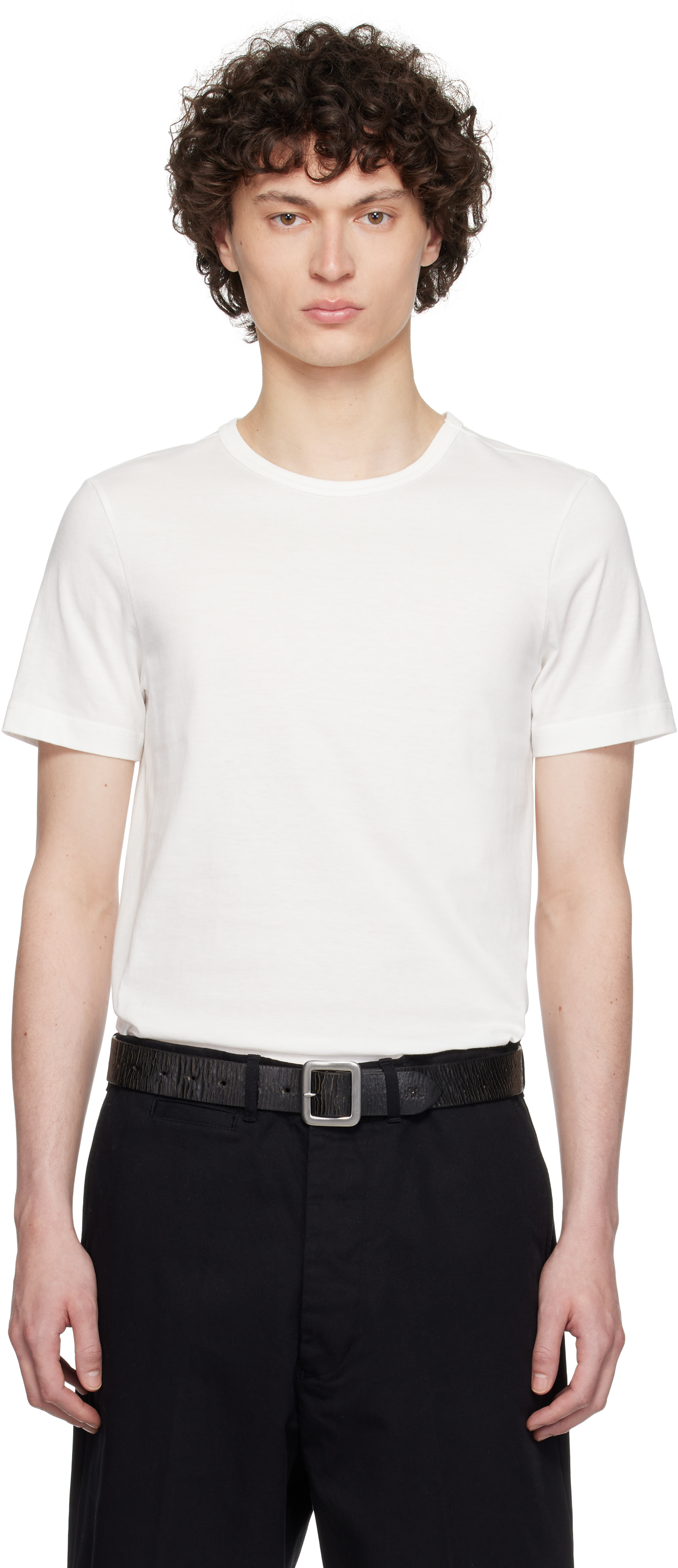 MERZ B SCHWANEN WHITE 1950S LOOPWHEELED T-SHIRT