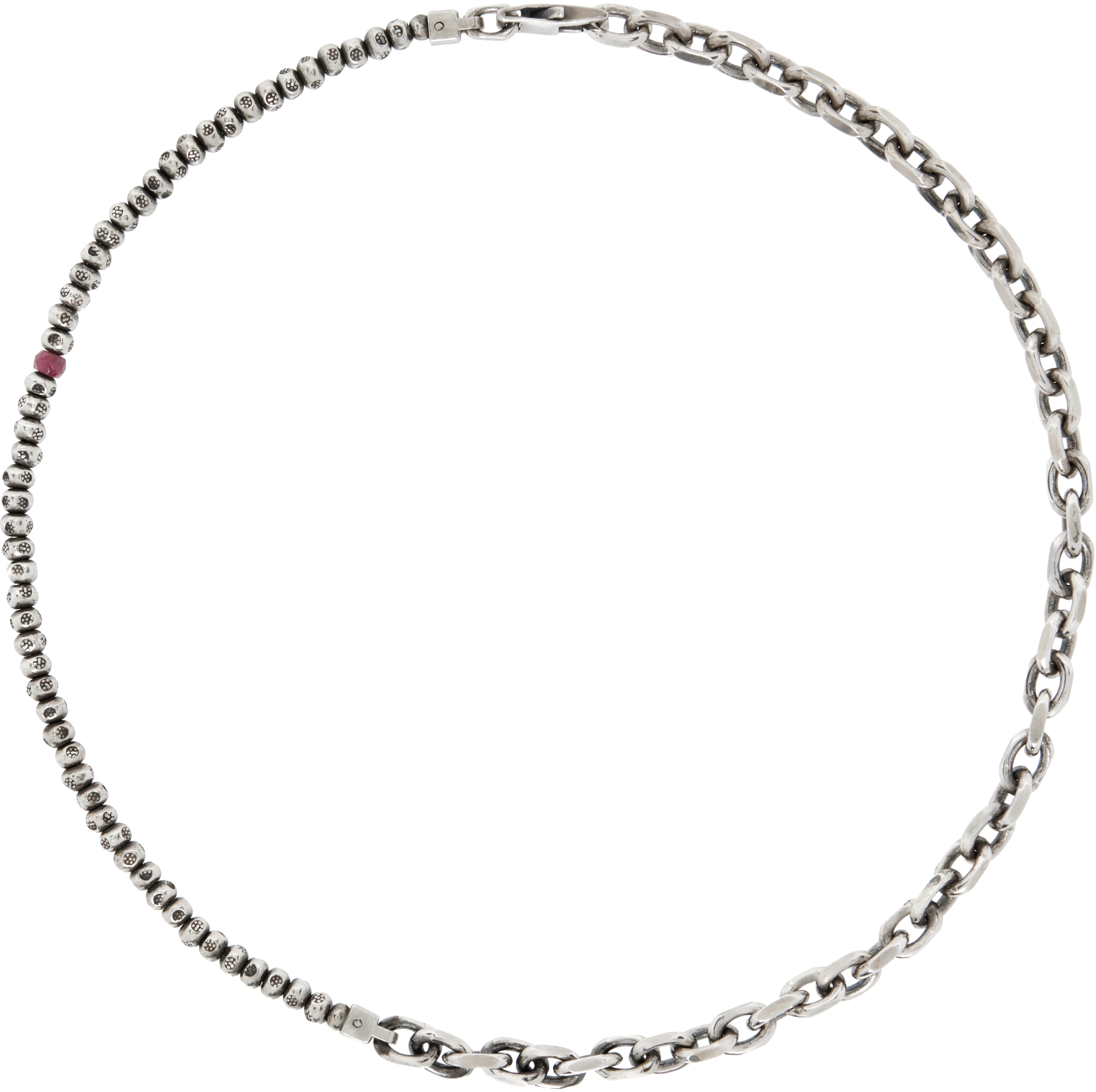 Silver Mixed Chain Necklace