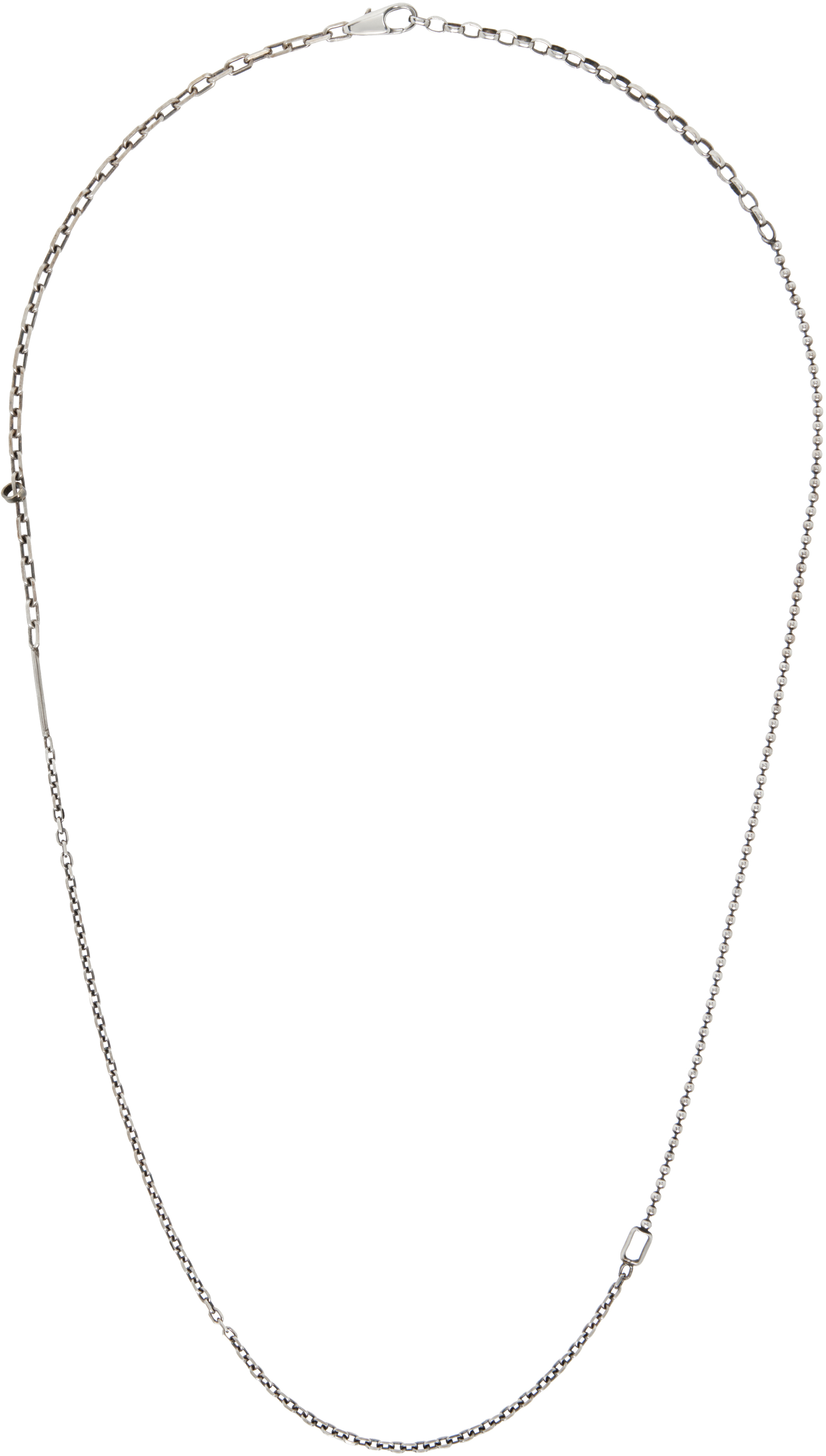 Silver Mixed Chain Necklace