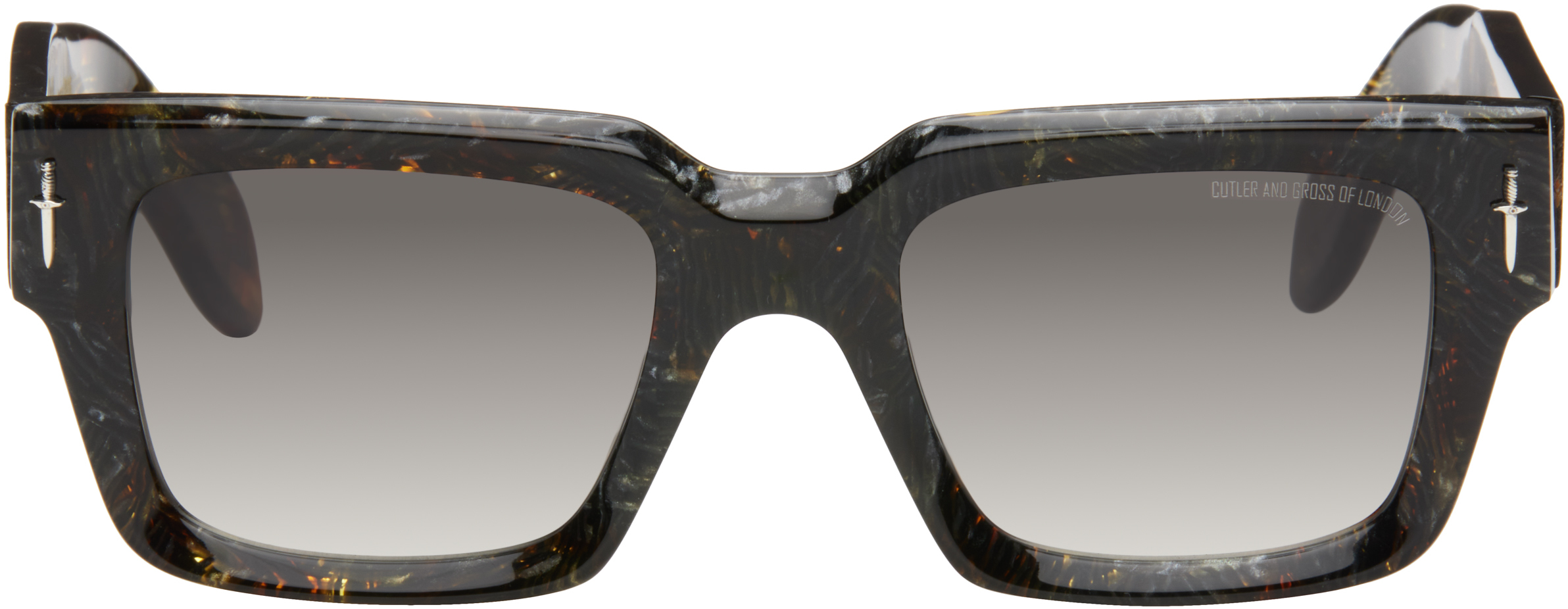 Brown The Great Frog Edition Lucky Diamond II Rectangle Sunglasses