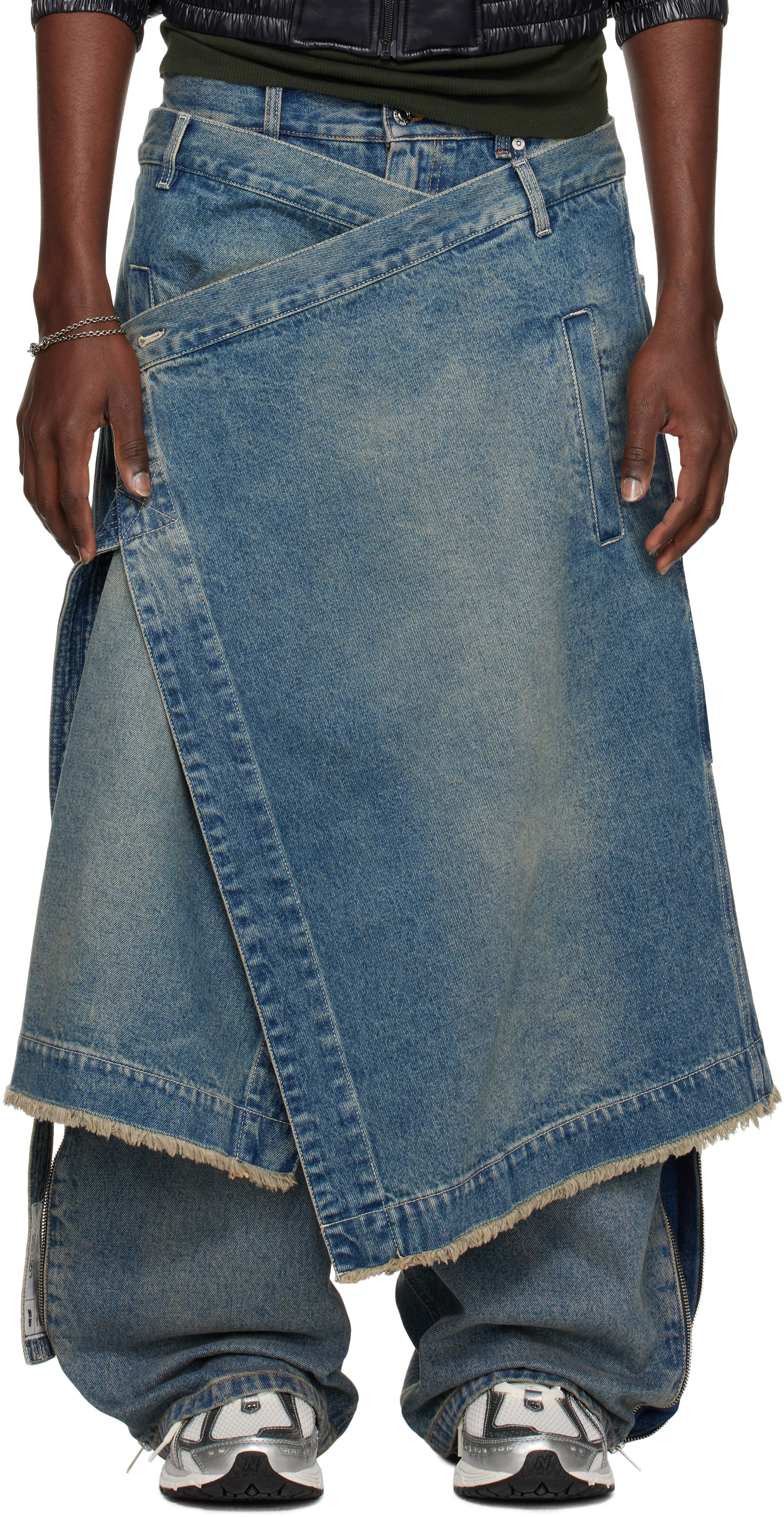 Blue Apron Denim Skirt