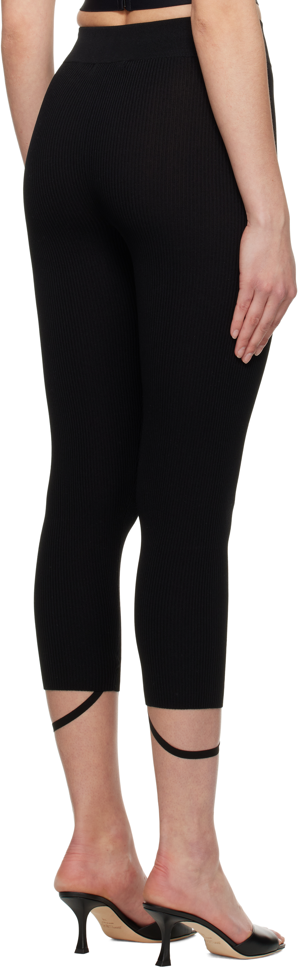 Nensi Dojaka Blackwhite Sadie Leggings In Black