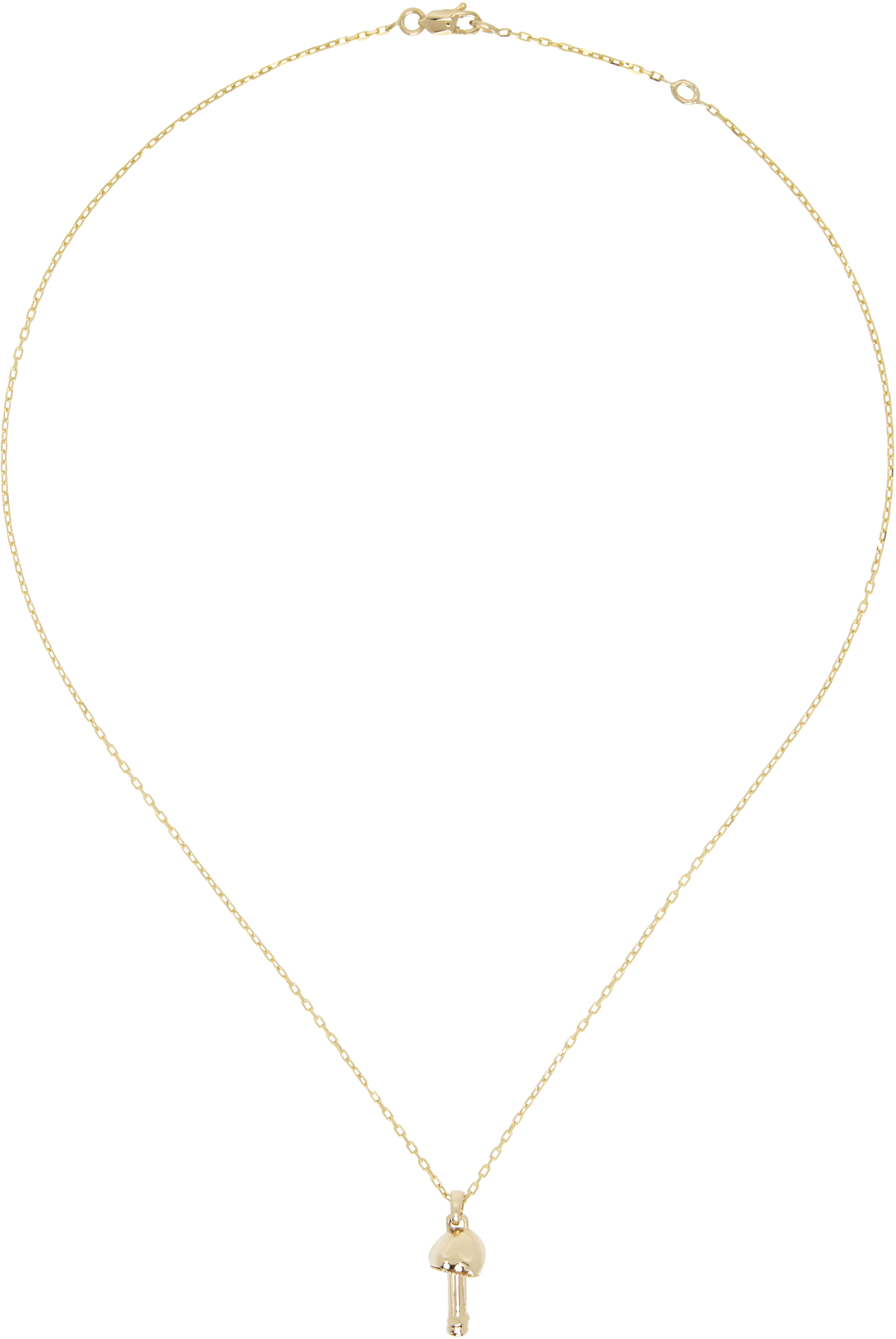 Gold FUNGI Conica Single Charm Necklace