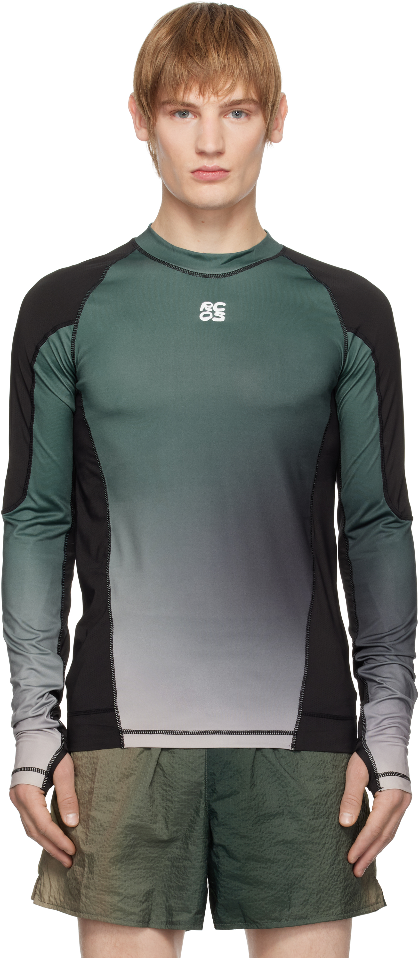 Green & Black Compression Base Layer T-shirt