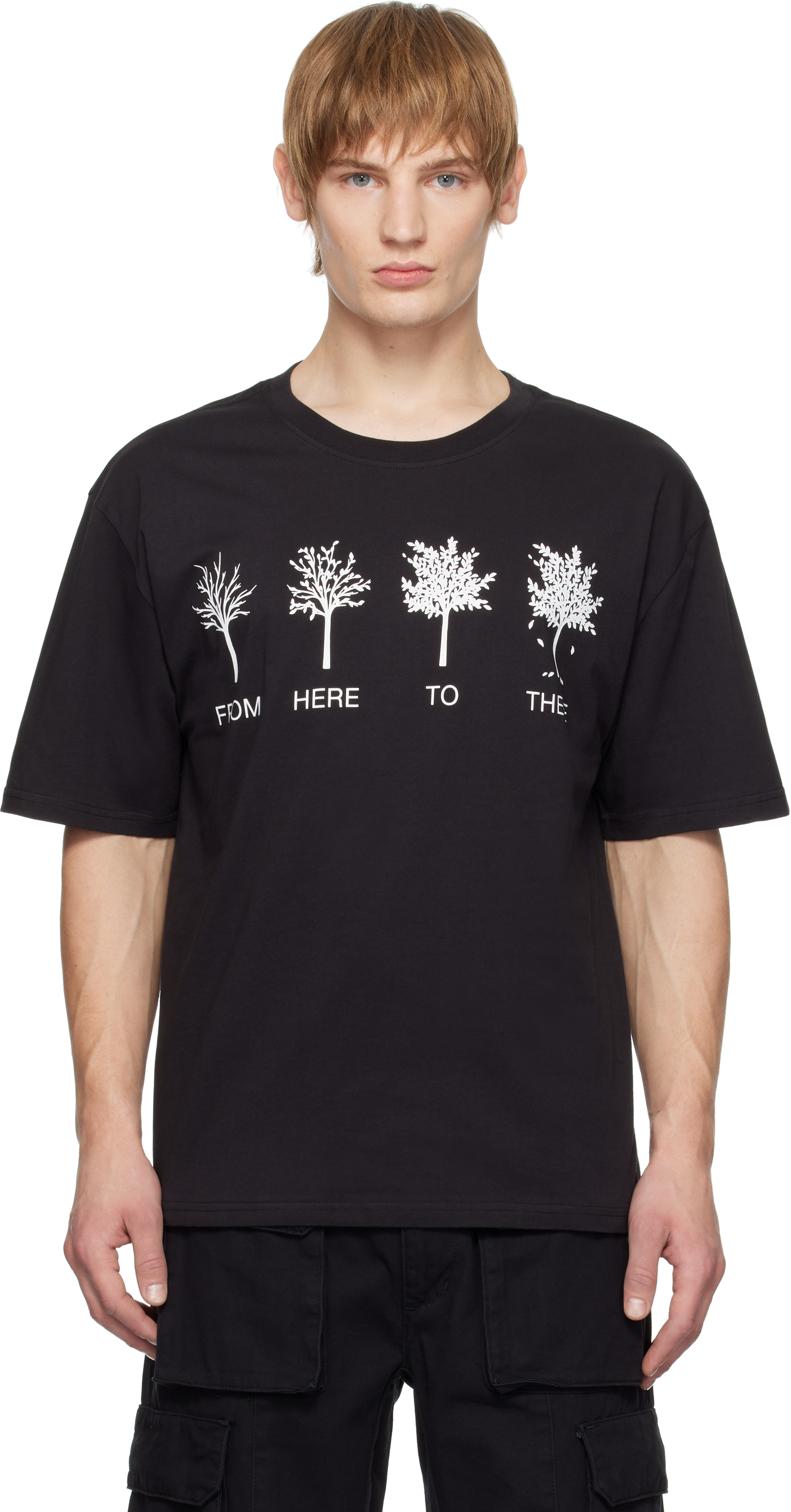 Black 'From Here To There' T-shirt