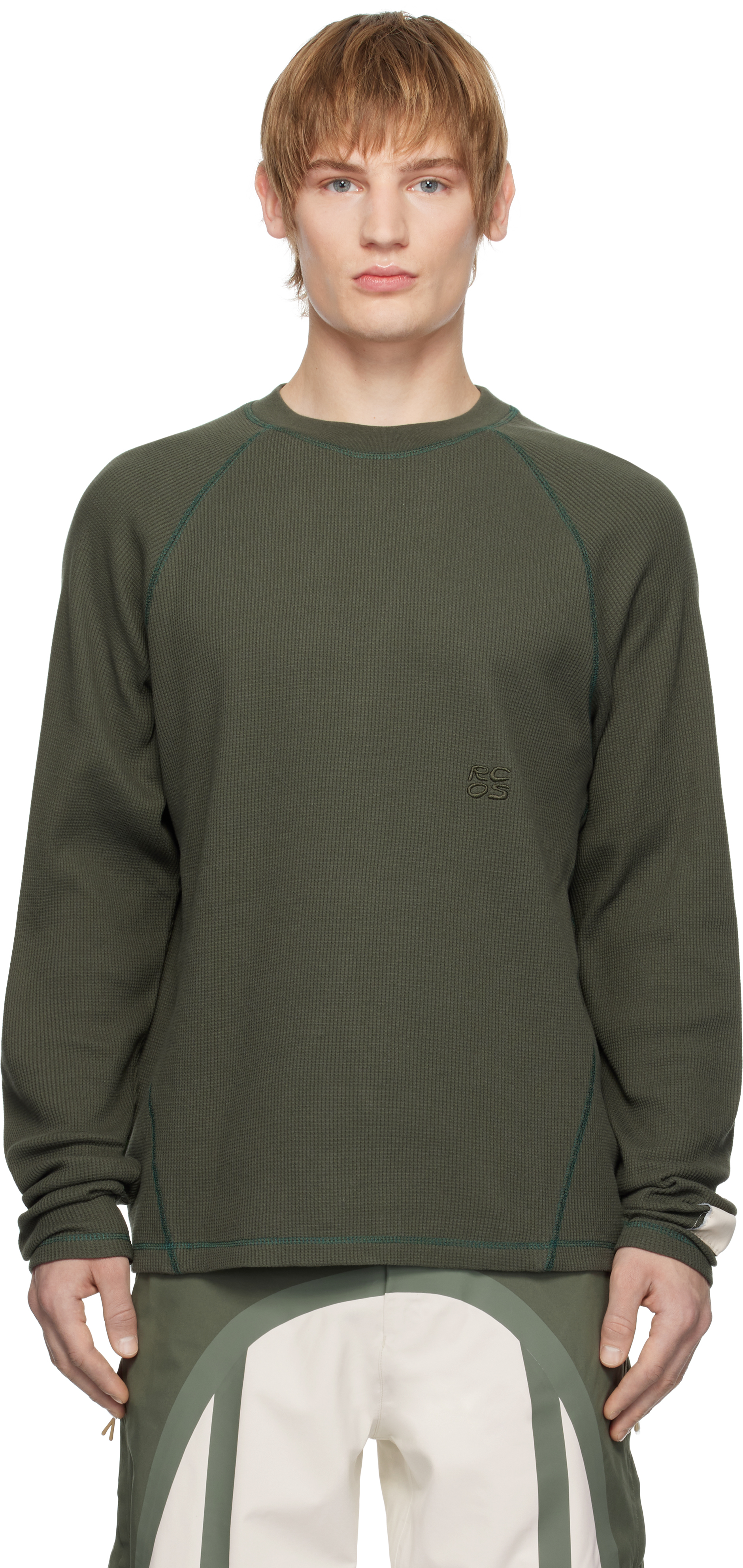 Khaki Waffle Knit LS T-shirt