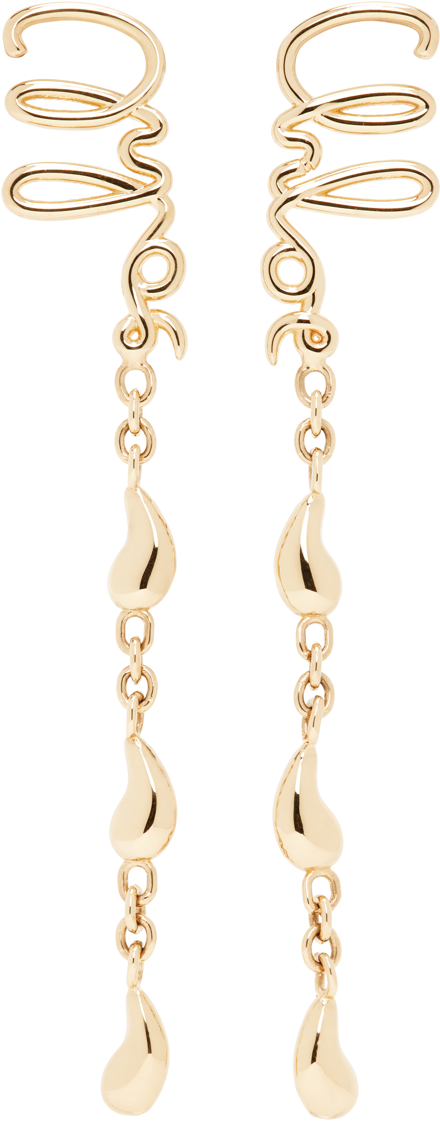 Chloé Gold 'The Chloé Iconic Dangling' Earrings