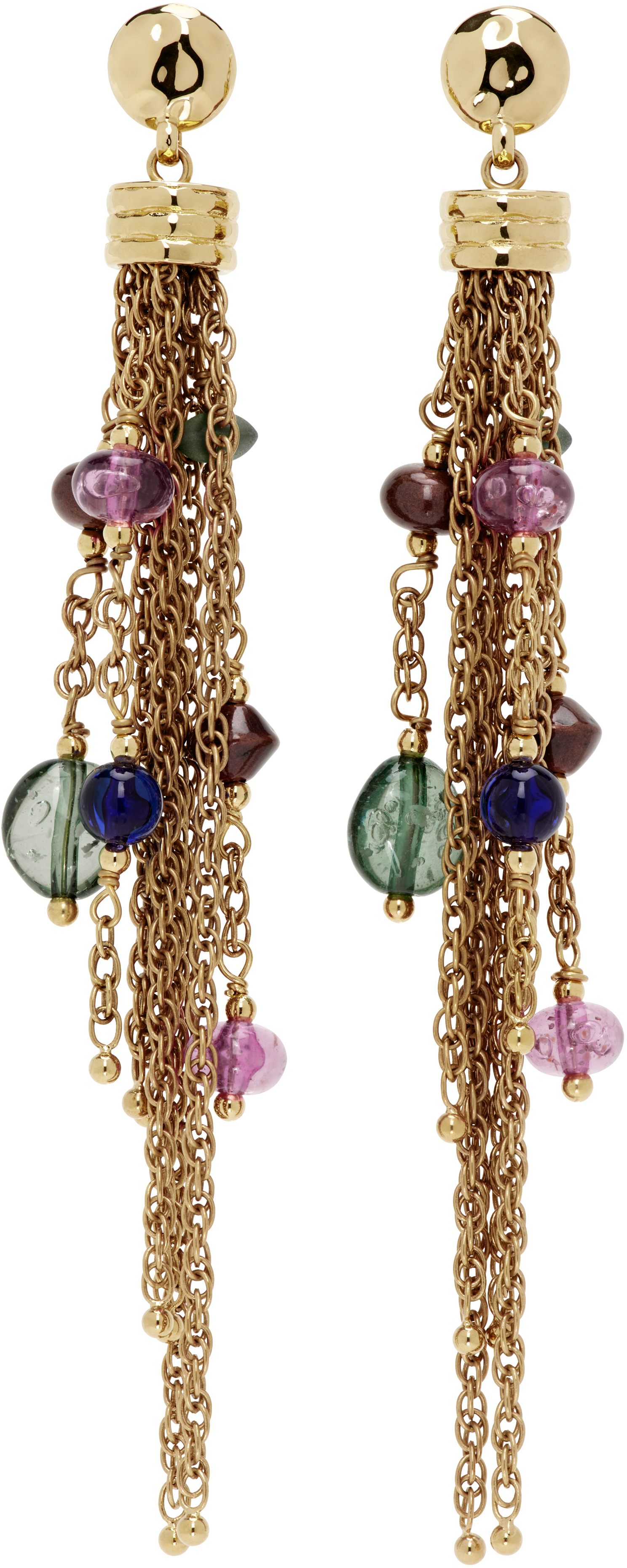 【関税込み】Chloe ゴールド The Chloe Pompoms ピアス Chloé: ゴールド The Chloé Pompoms ピアス | SSENSE 日本