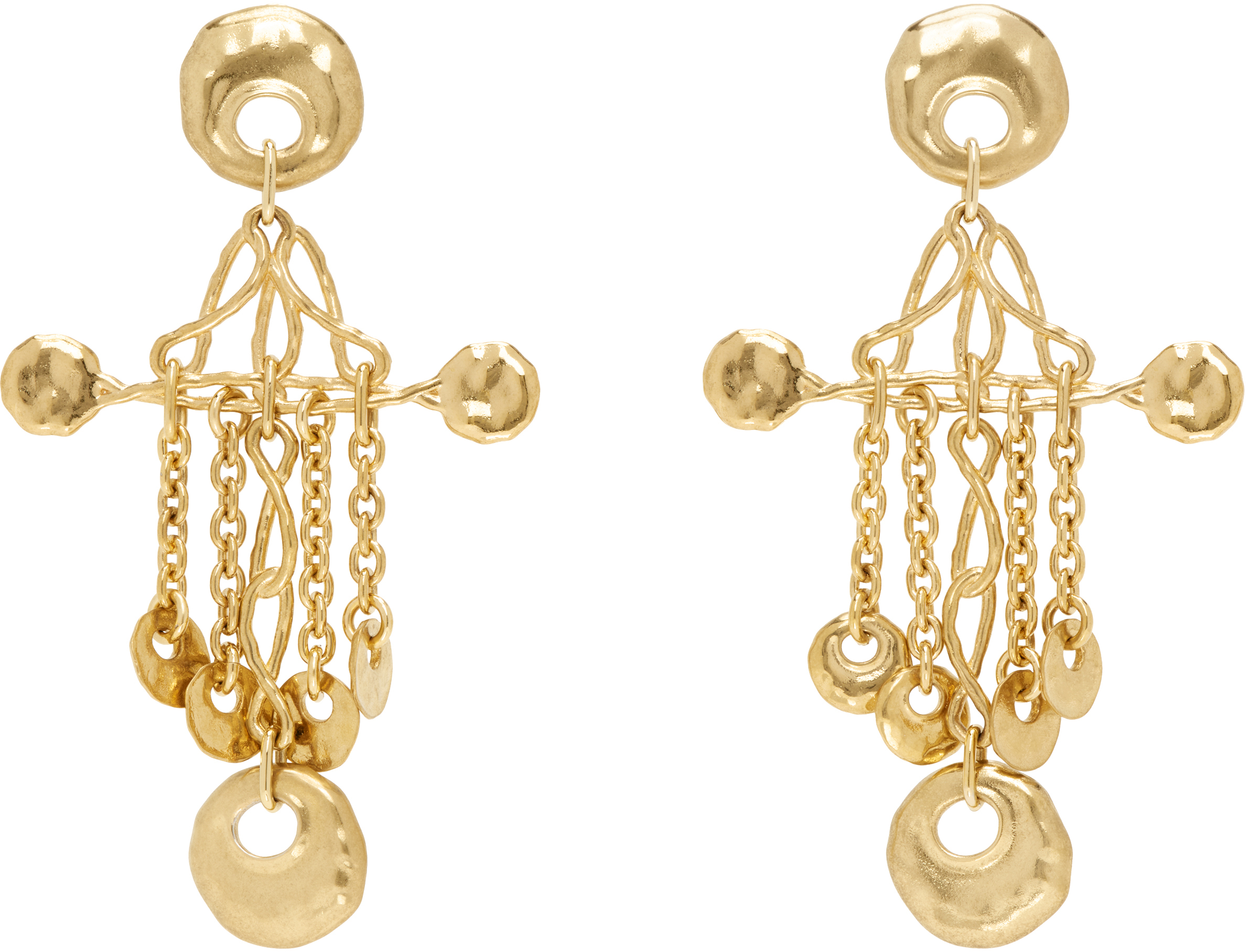 Chloé: Gold 'The Chloé Eclectic' Earrings | SSENSE