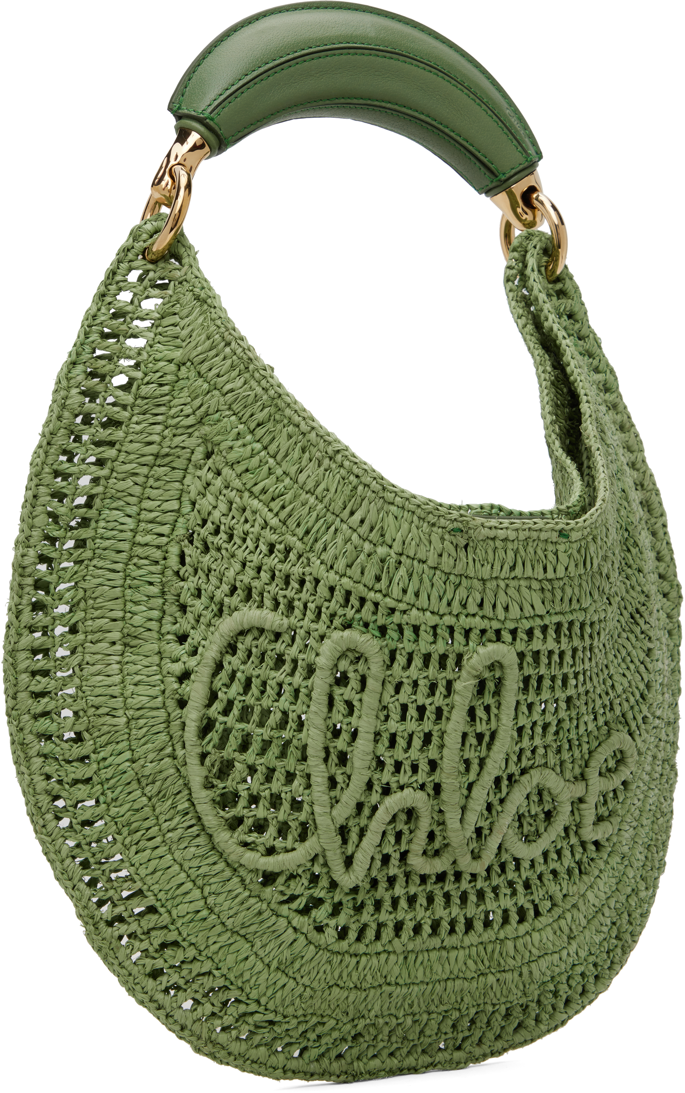 Chloé Green Made For A Woman Edition Summer Banana Bag In 38m Tea Leaf Green