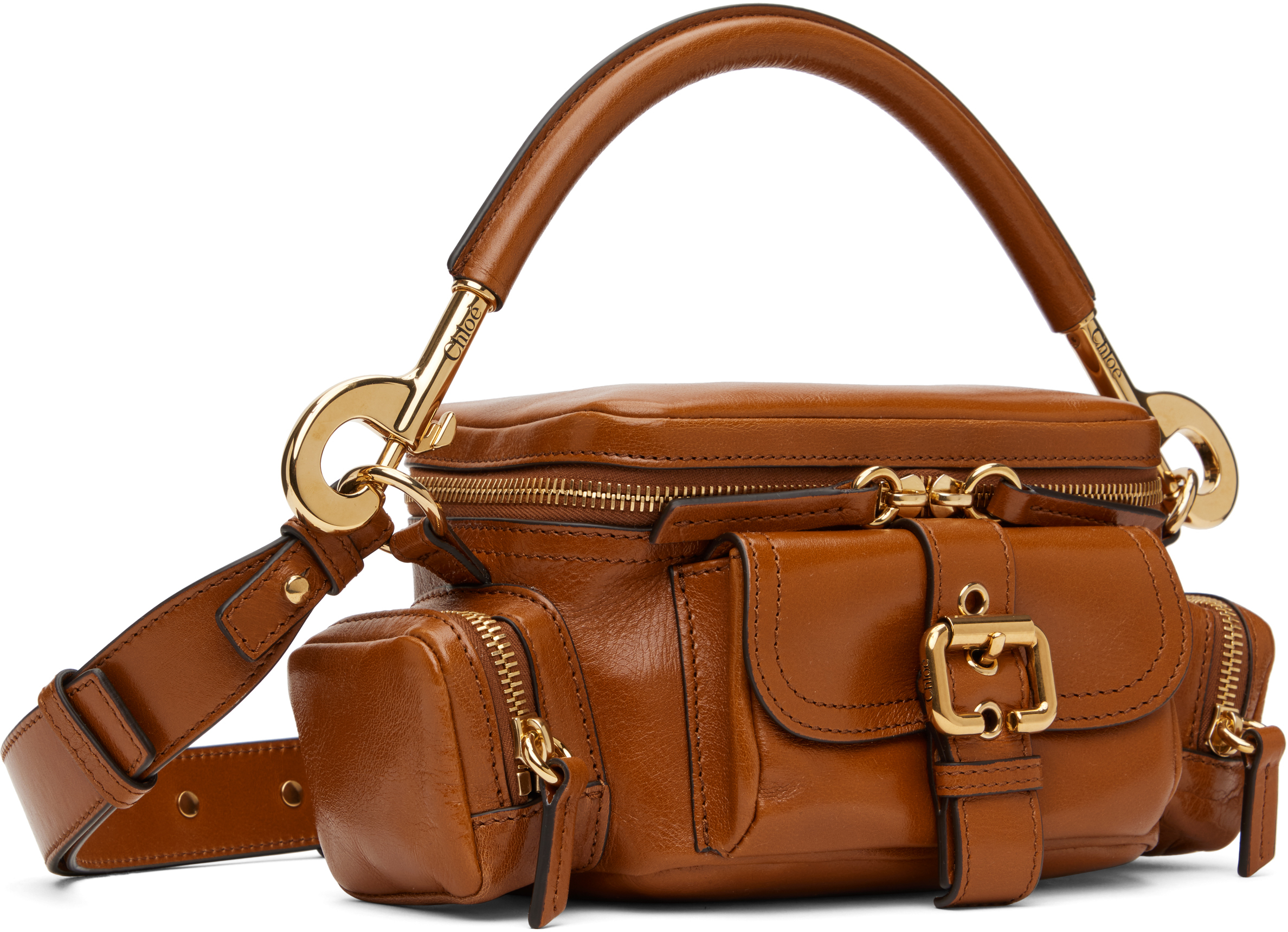 Shop Chloé Tan Small Camera Bag In 26m Clay Brown