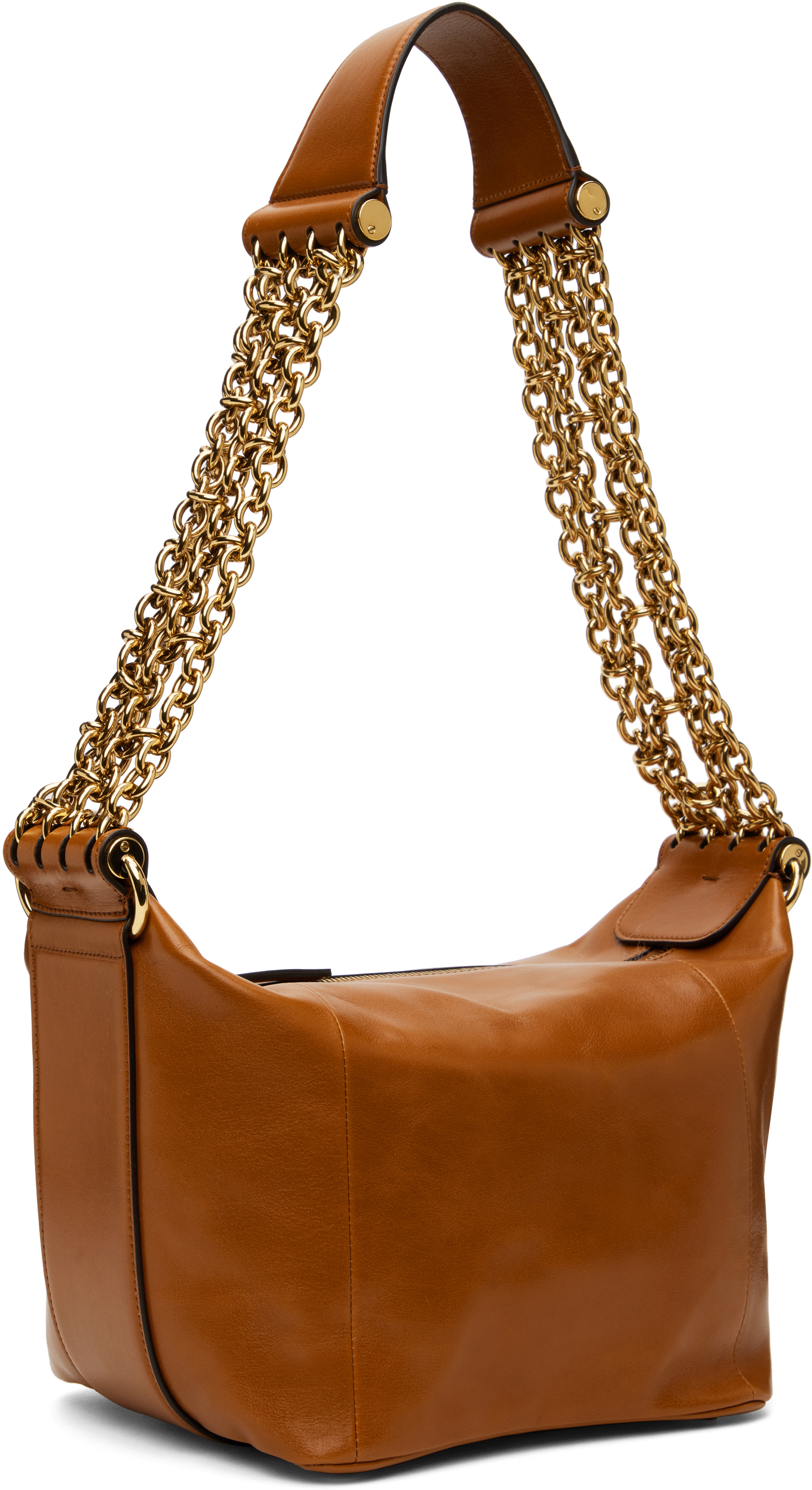 Chloé Camera Chain Leather Shoulder Bag In 26m Clay Brown