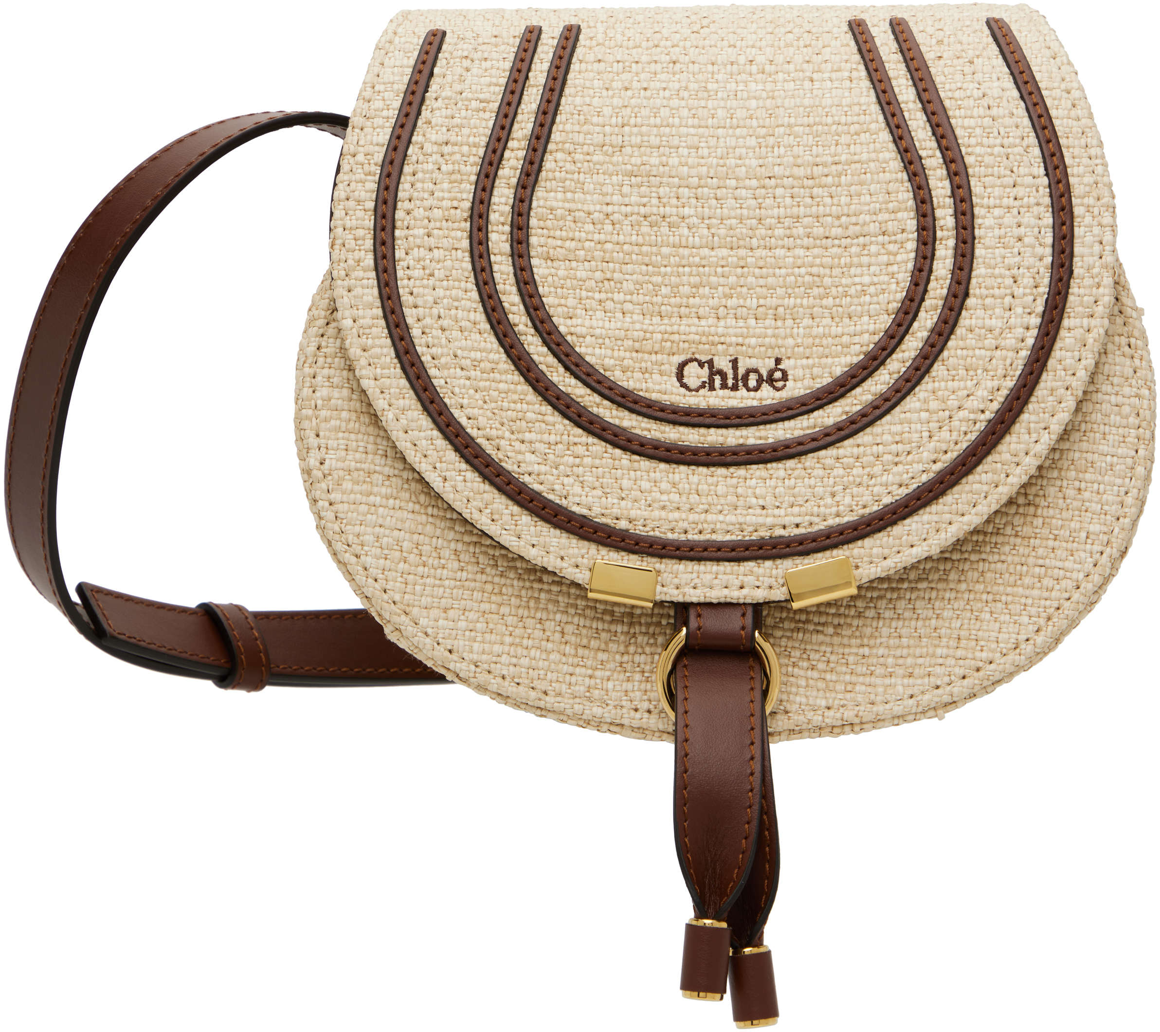 Chloé Beige Small Marcie Saddle Bag