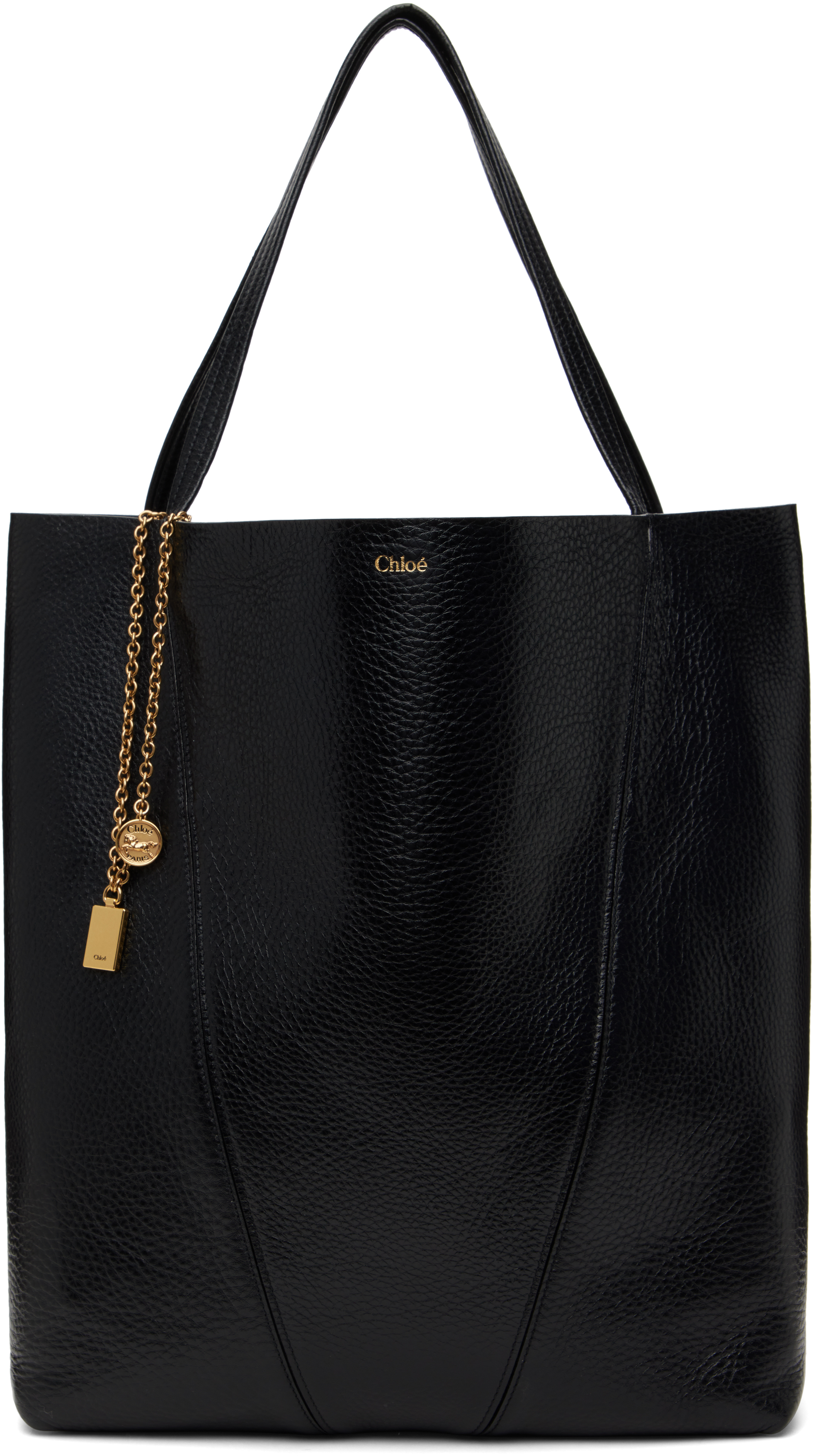 Chloé Black Large 'Chloé Spin' Tote