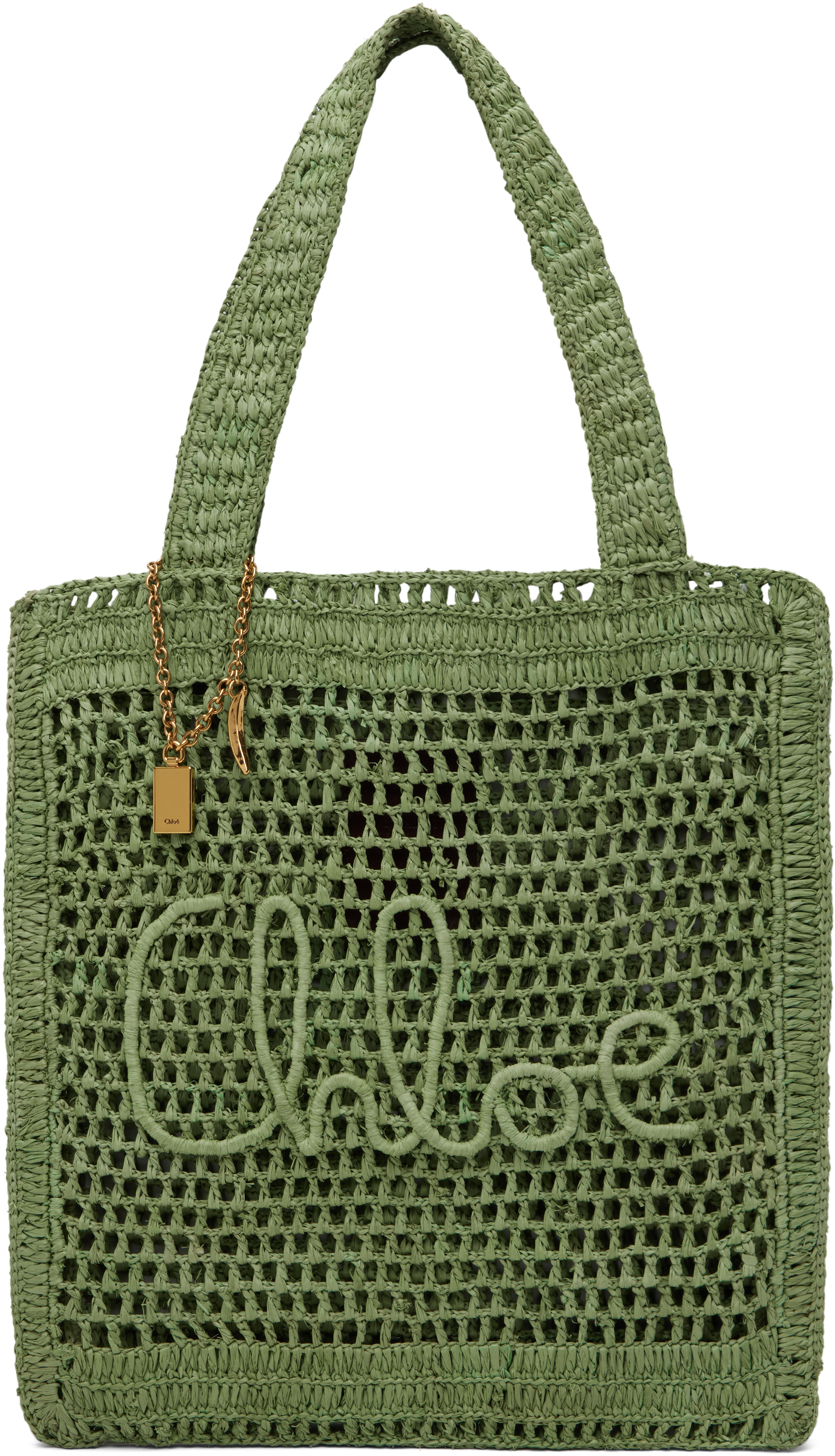 CHLOE グリーン Summer Banana トートバッグ Chloé: Green Summer Banana Tote | SSENSE