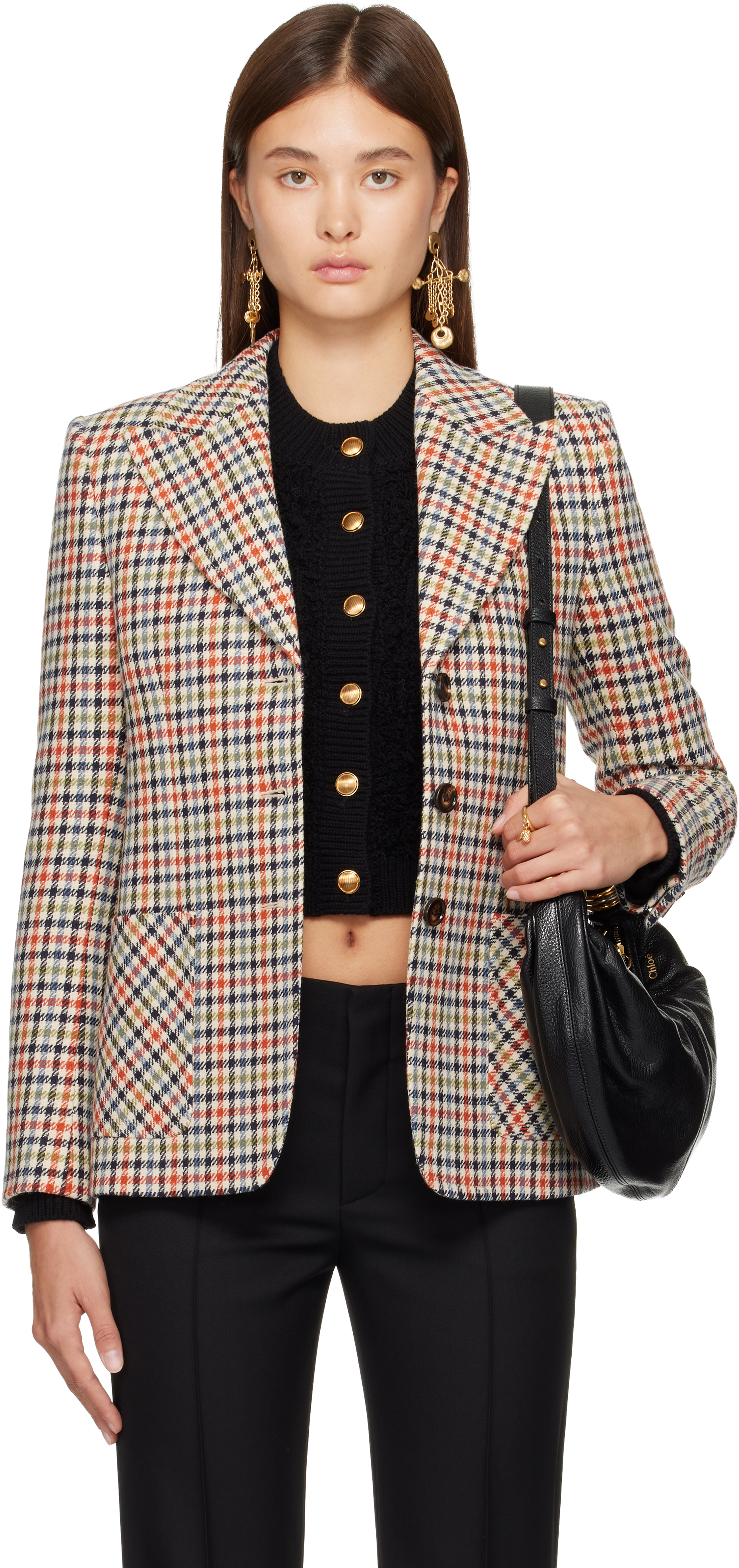 Chloé Multicolor Wool Blazer In Multi