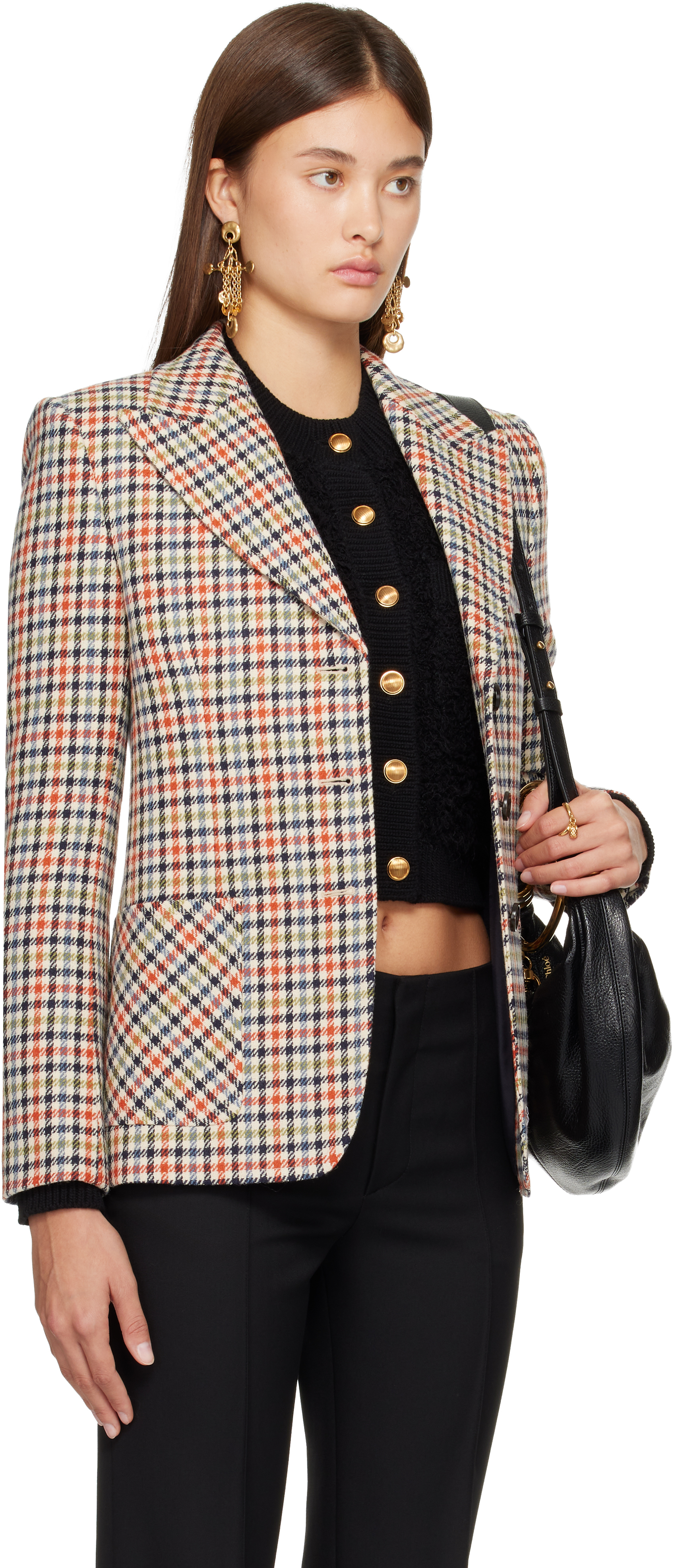 Chloé Multicolor Wool Blazer In Multi