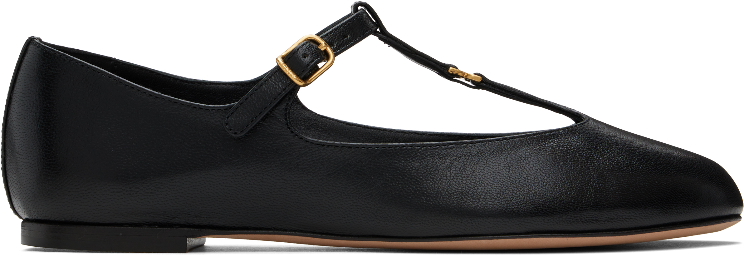 Chloé: ブラック Marcie フラットシューズ | SSENSE 日本