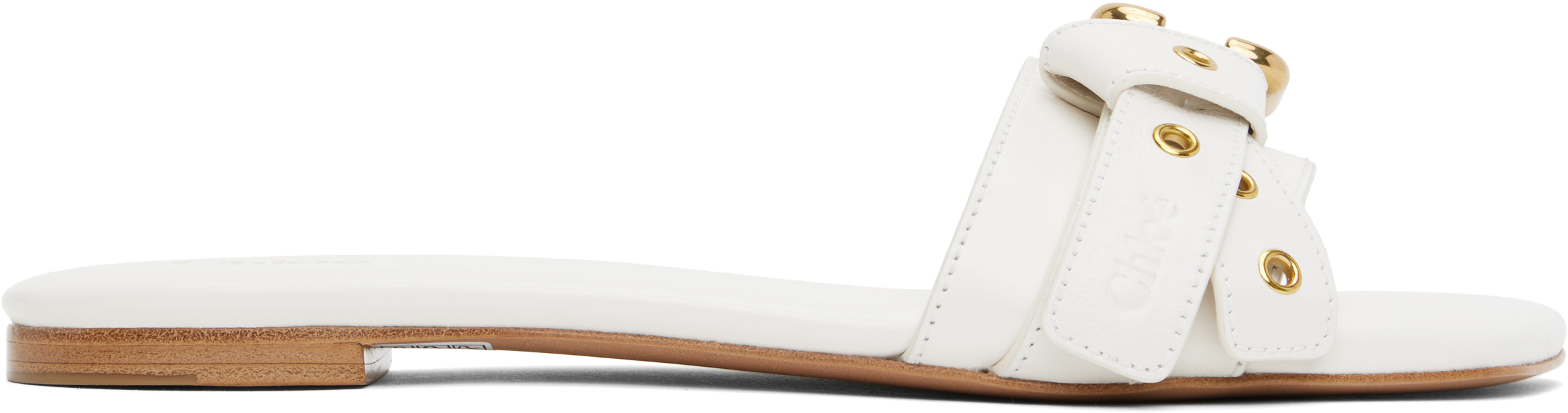 Chloé White Mae Sandals