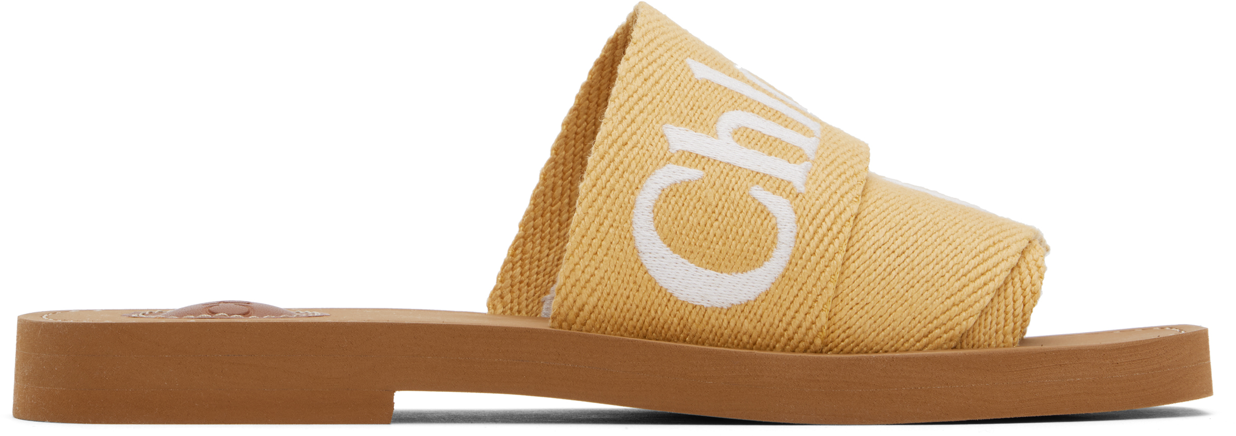 Chloé: Yellow Woody Sandals | SSENSE
