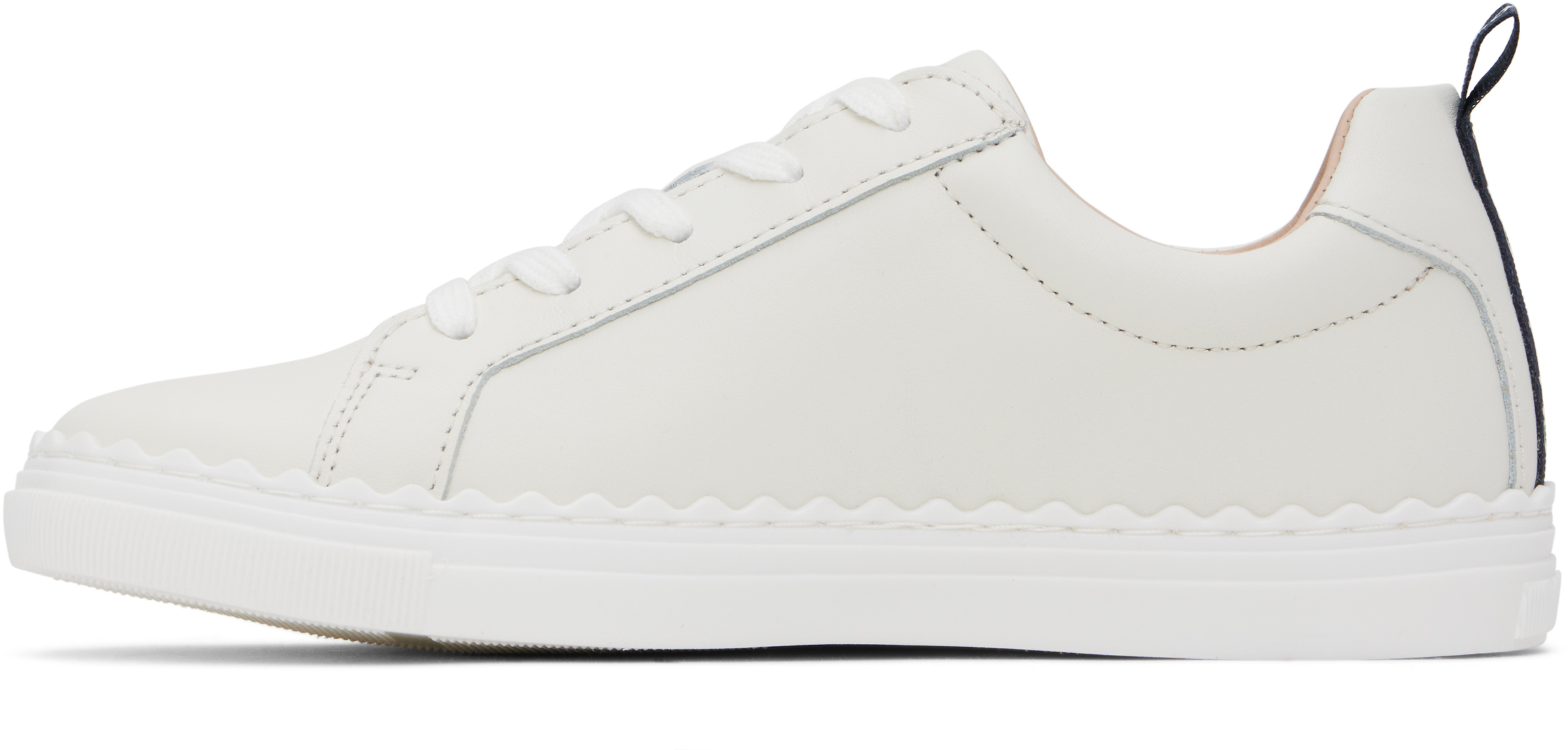 Chloé Kids Off-white Lauren Low-top Sneakers In 117 Offwhite