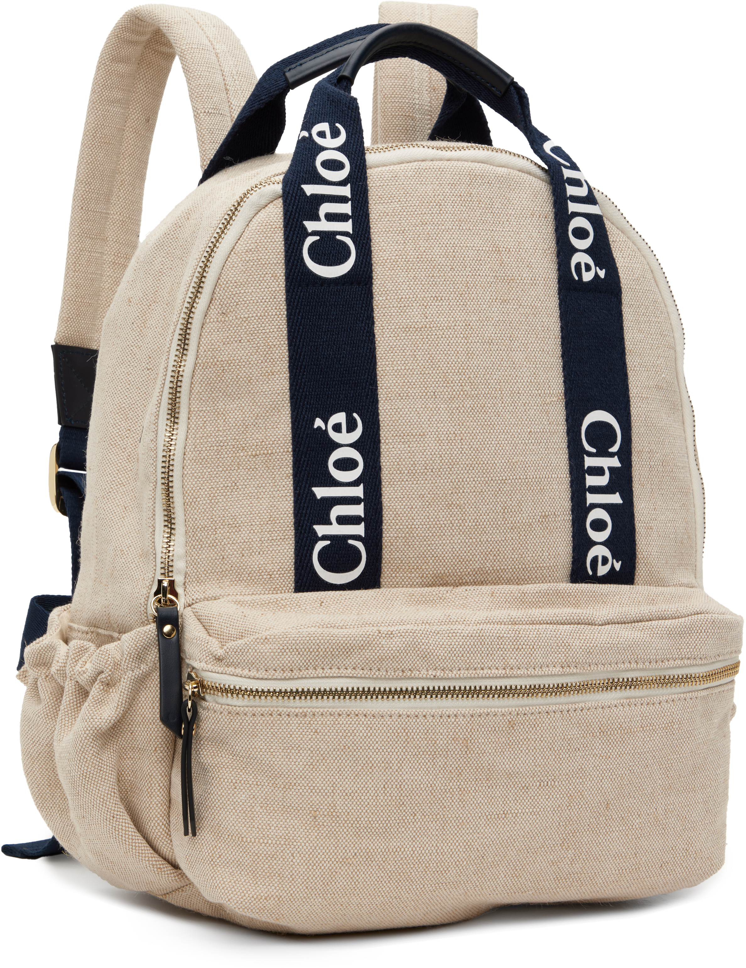 Chloé Kids Beige & Navy '' Backpack In Z40 Unique