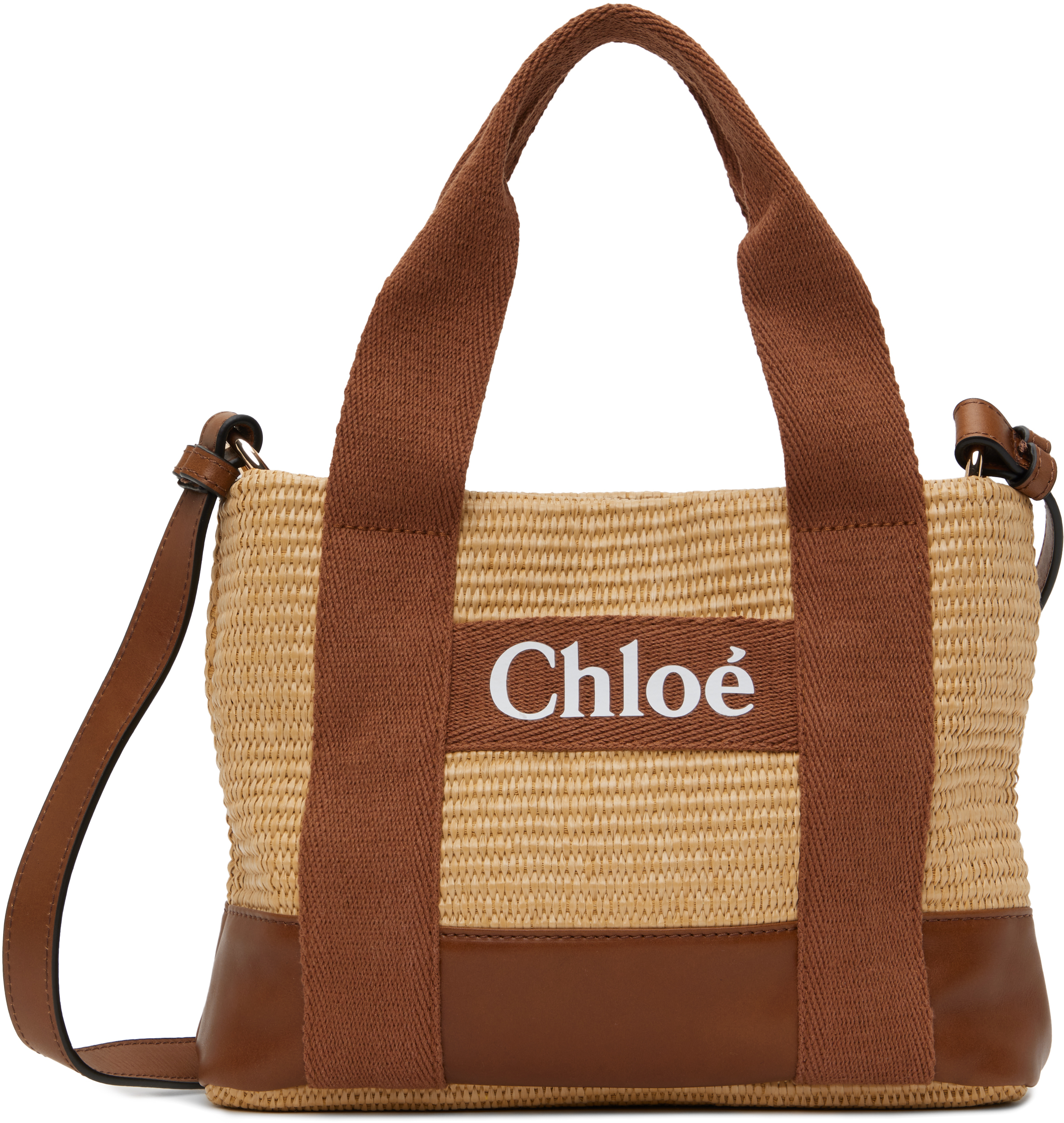 Chloé Kids Beige & Brown Shoulder Bag In 239 Stone