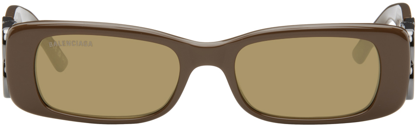 Brown Dynasty Rectangle Sunglasses