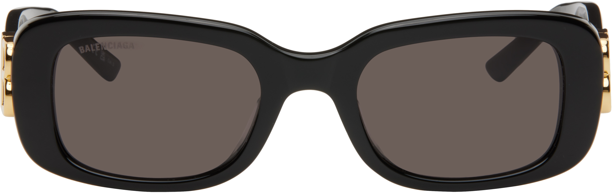 Black Everyday None Rectangular Sunglasses