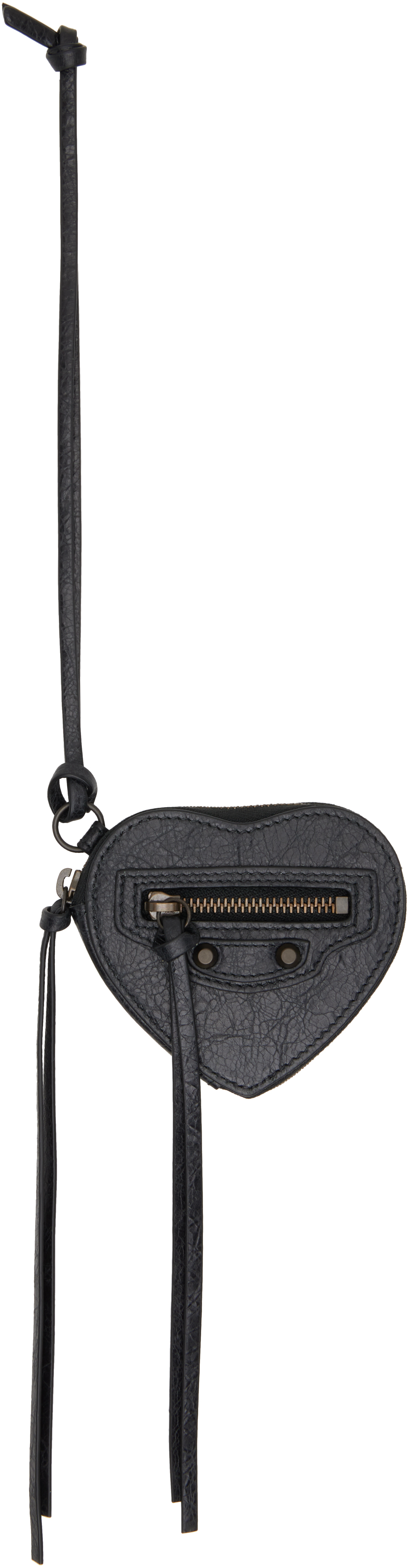 Black 'Le City' Charm Heart Box Bag Charm by Balenciaga on Sale