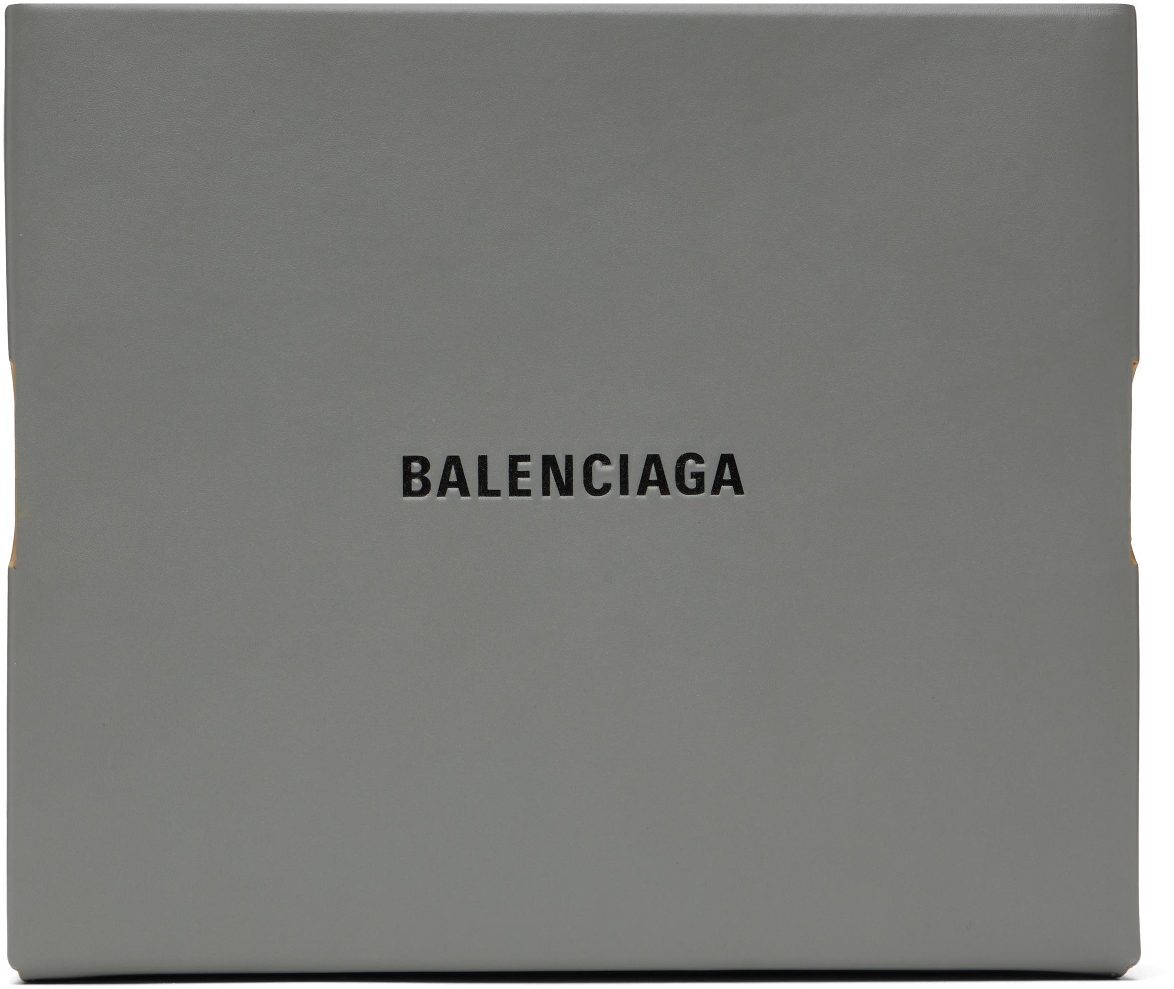Balenciaga Rectangular Top Handle Clutch Bag In Gray