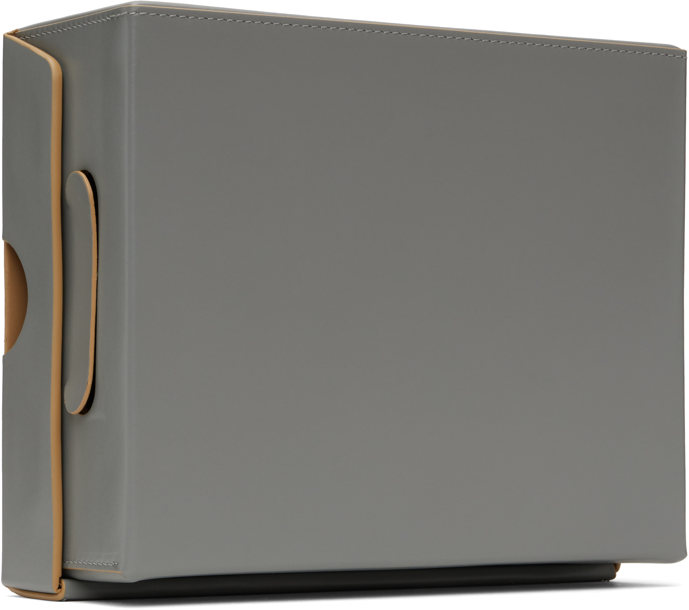 Balenciaga Rectangular Top Handle Clutch Bag In Gray