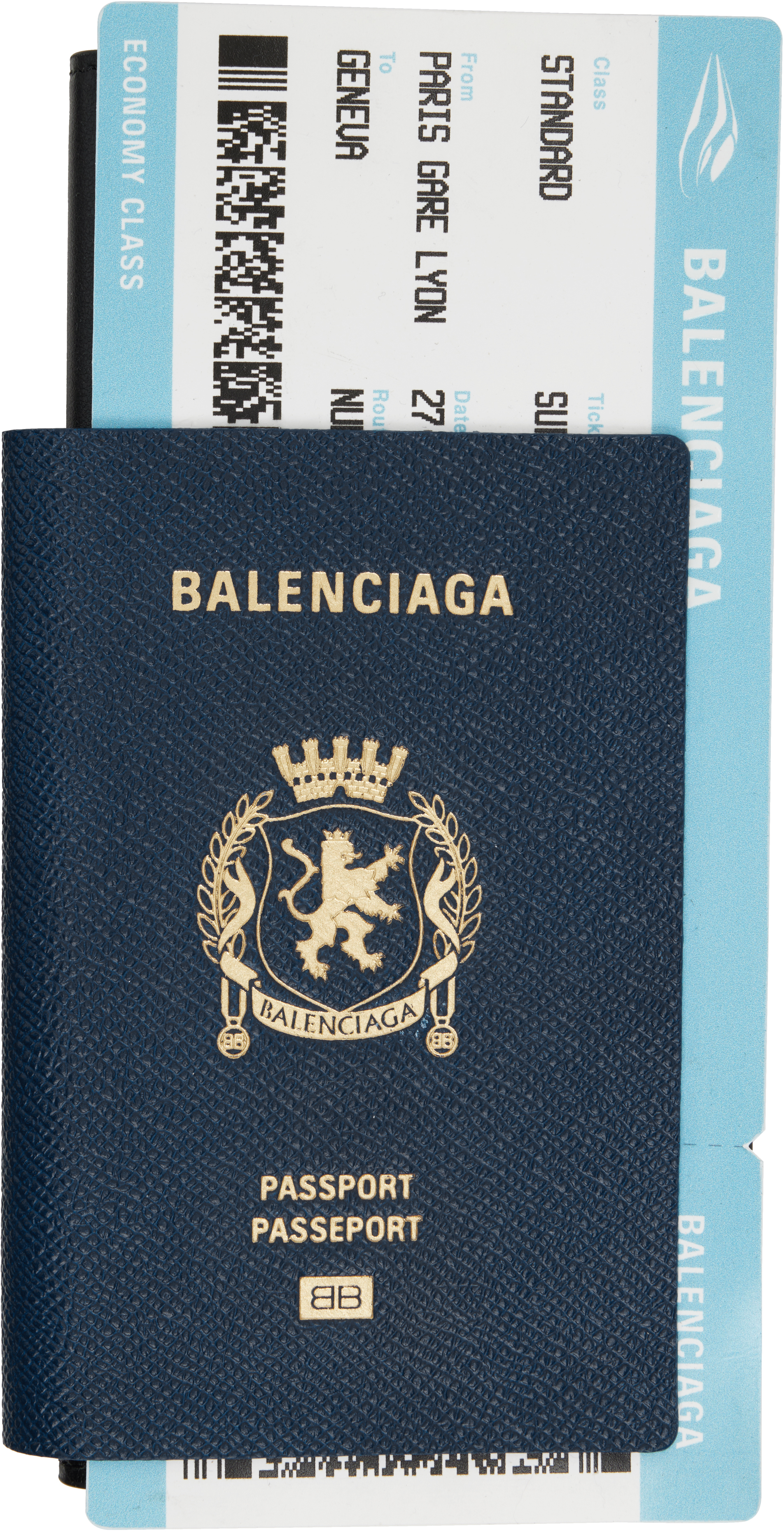 Blue Passport Long 1 Ticket Wallet