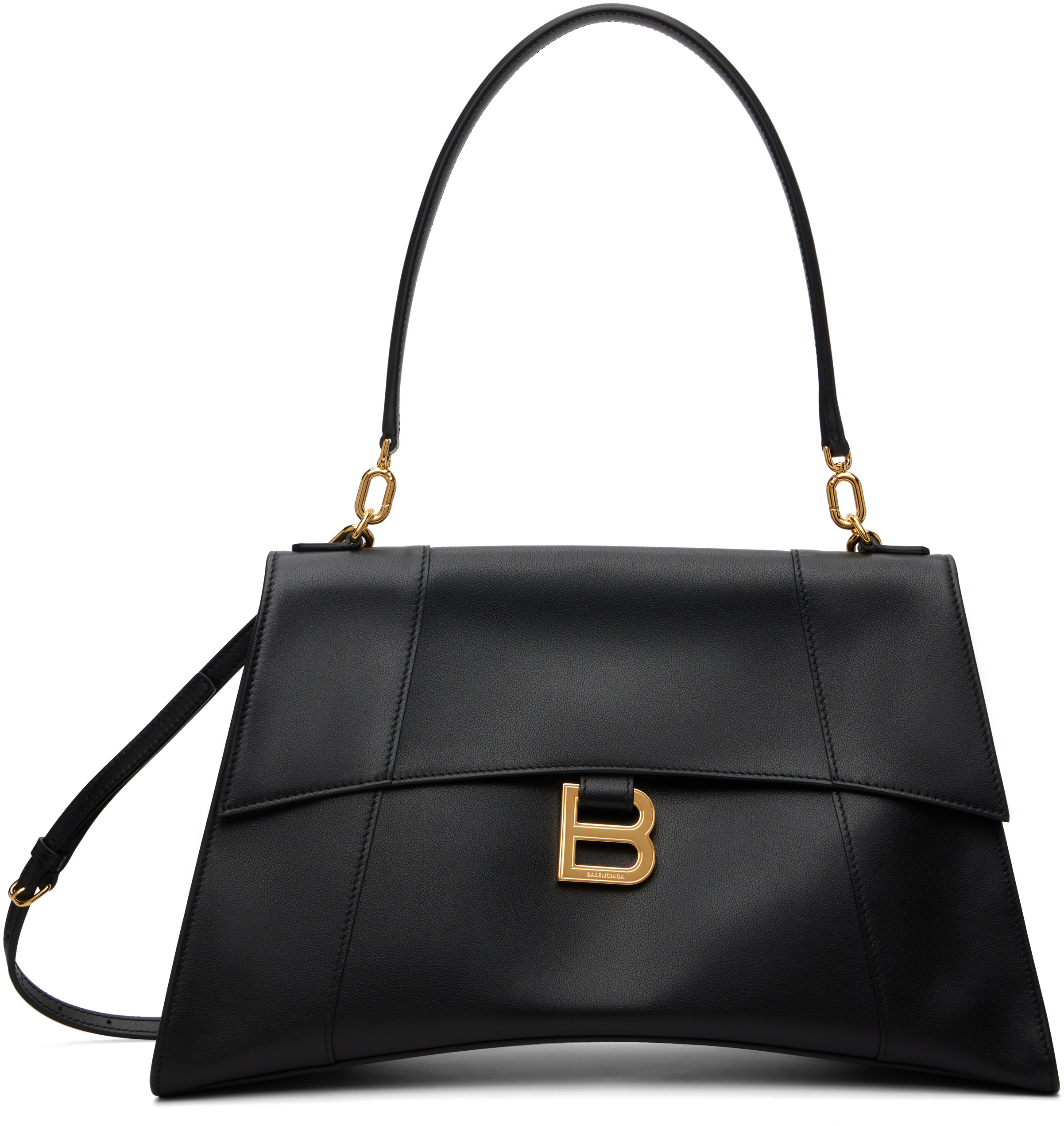 Black Medium Hourglass Bag