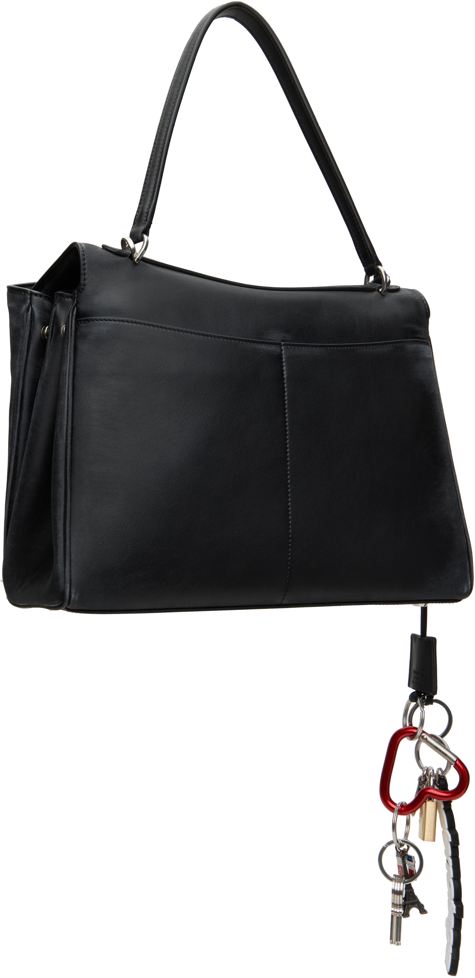 Balenciaga Black Rodeo Medium With One Charm Bag In 1000 Black