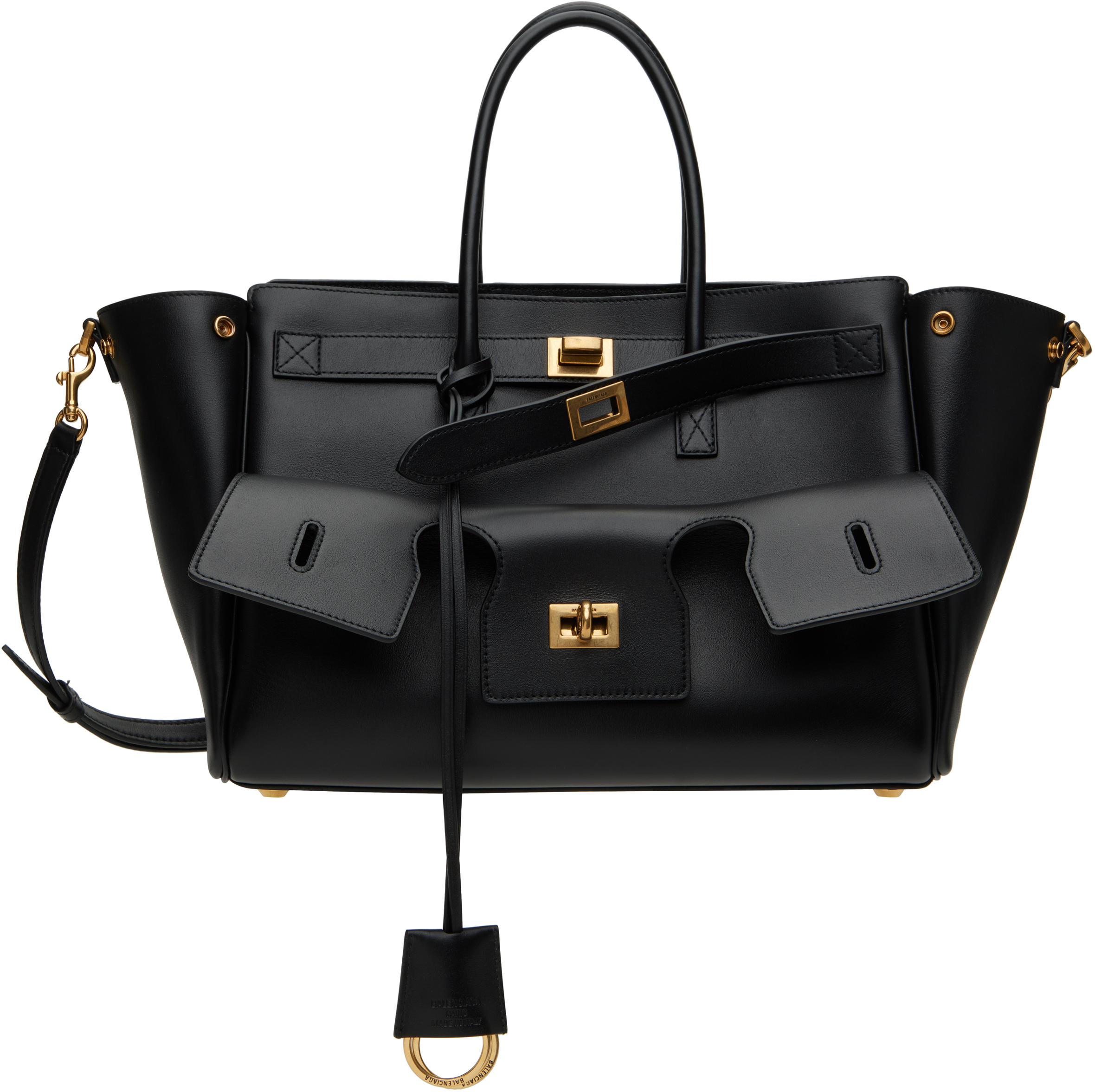 Balenciaga Black Bel Air Small Carry All Bag In 1000 Black